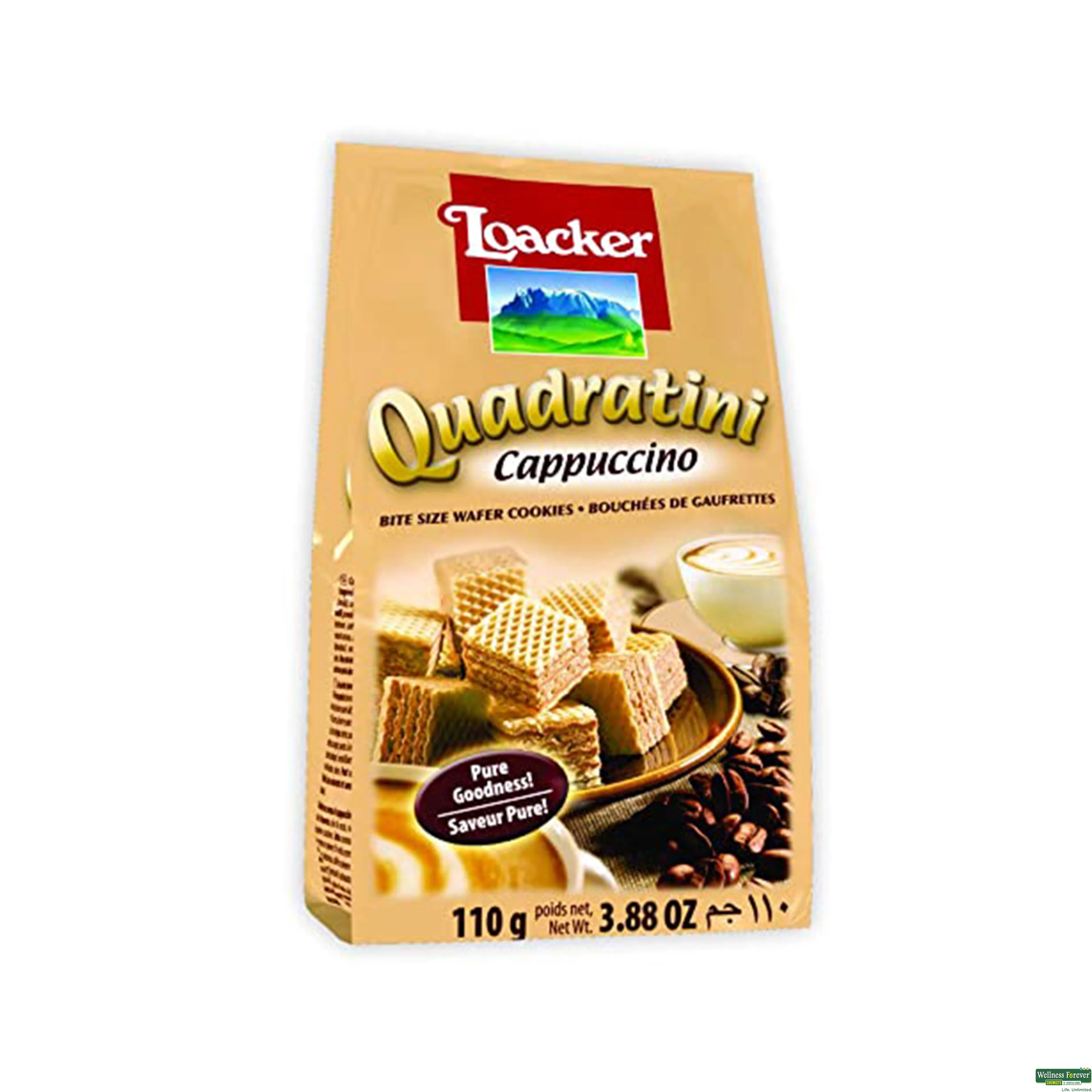 LOACKER QUADRATINI CAPPUCCINO 110GM-image