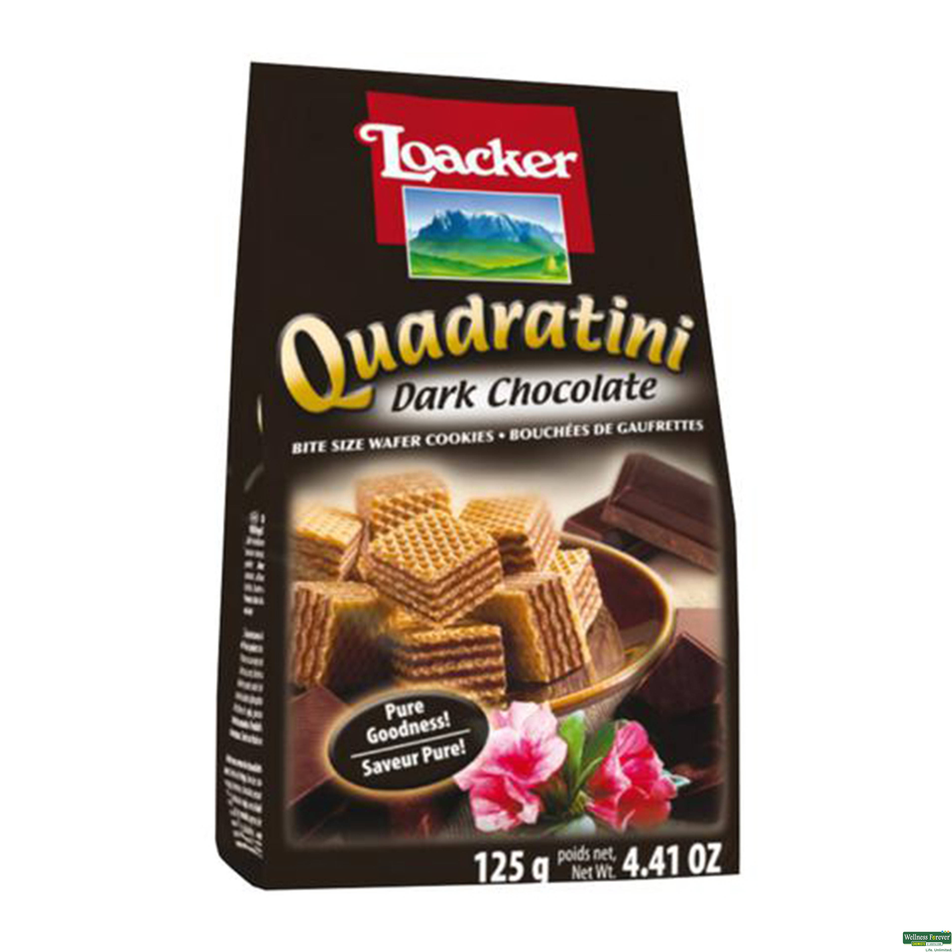 Loacker Quadratini Cocoa & Milk Wafer Biscuit, 125 g-image