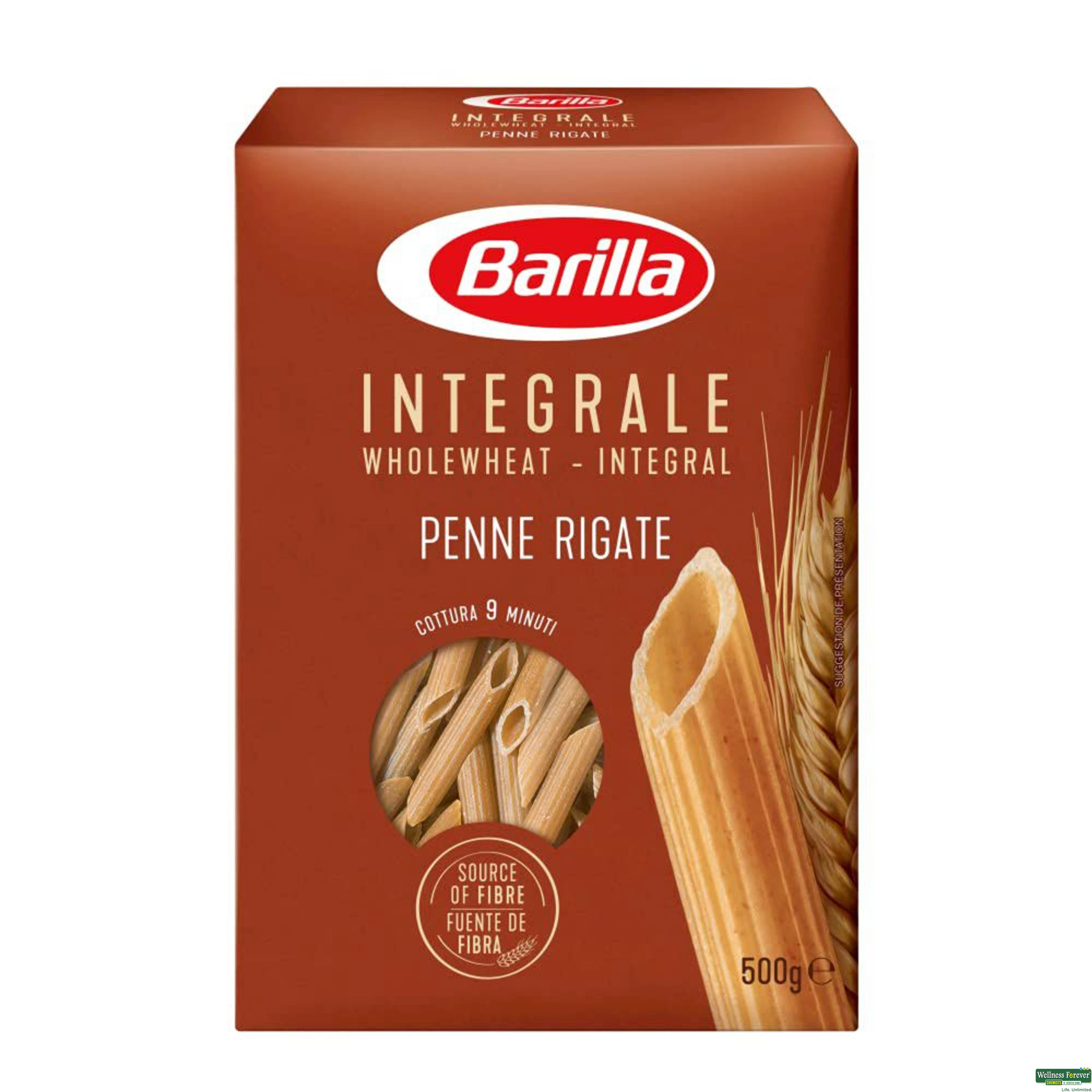 Barilla Integrale Whole Wheat Penne Rigate 500G-image