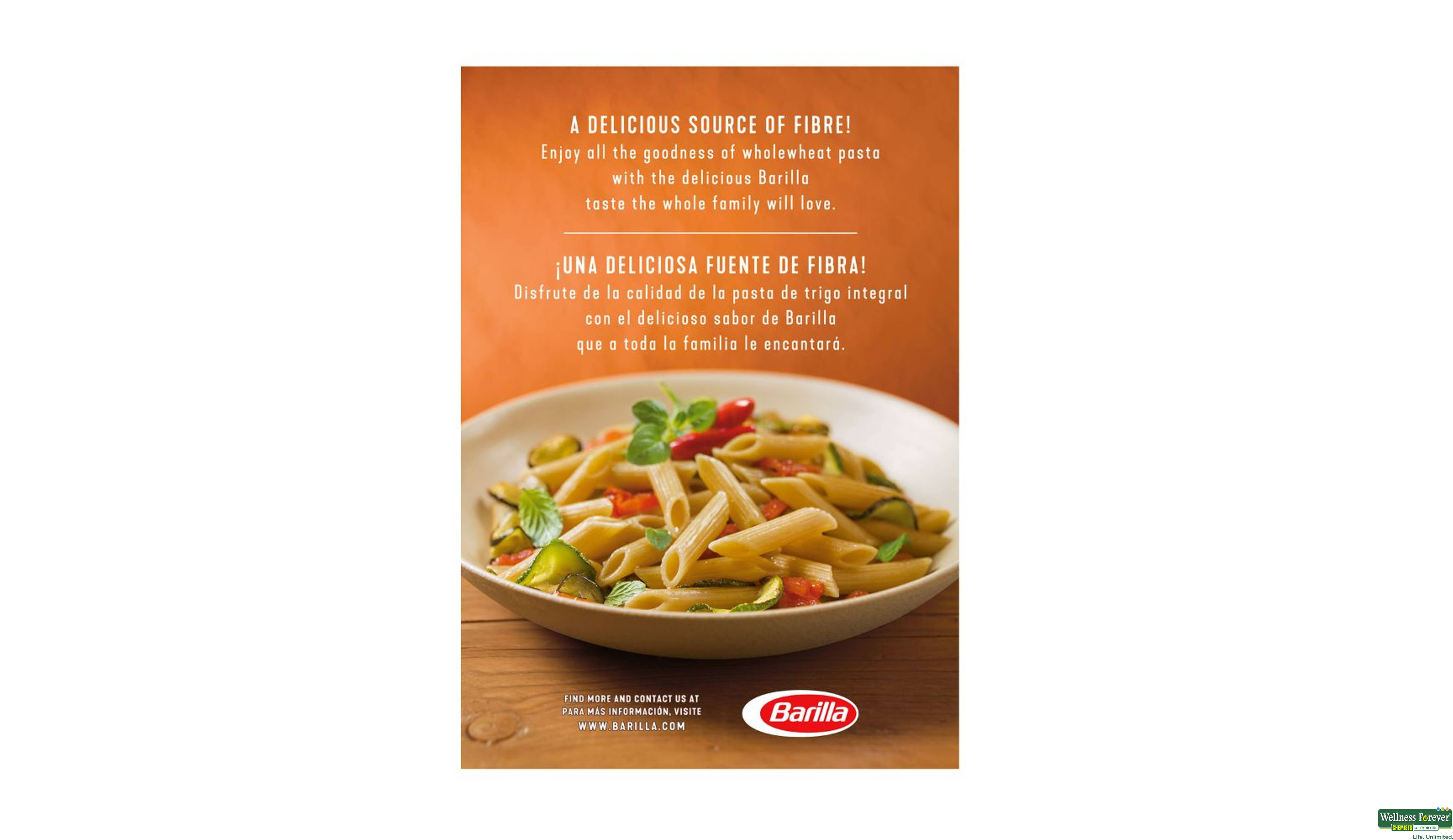 BARILLA INTEGRALE WHOLE WHEAT PENNE RIGATE 500G- 3, 500GM, 