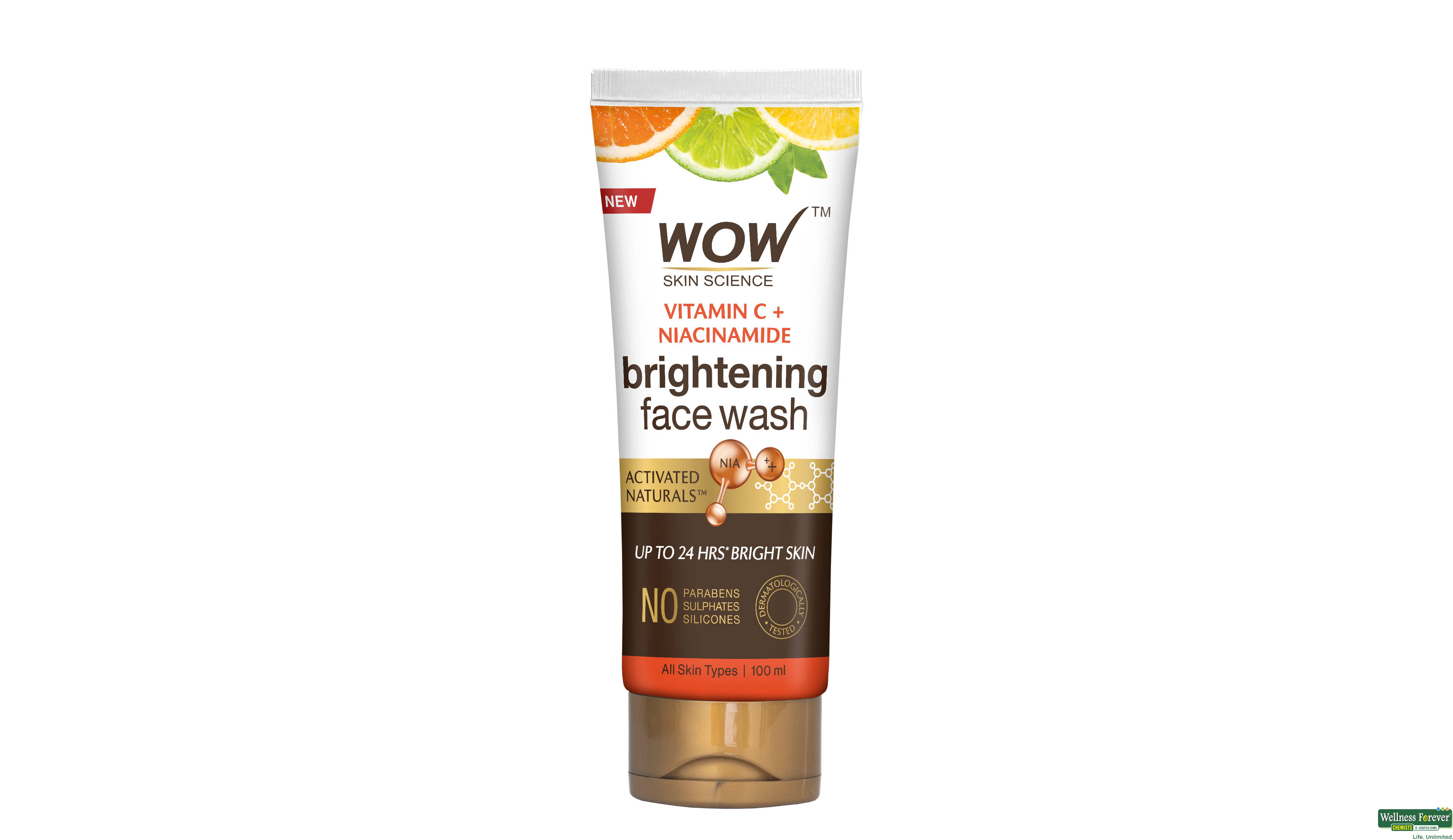 WOW BRIGHTENING VIT C F/WASH 100ML- 1, 100ML, 