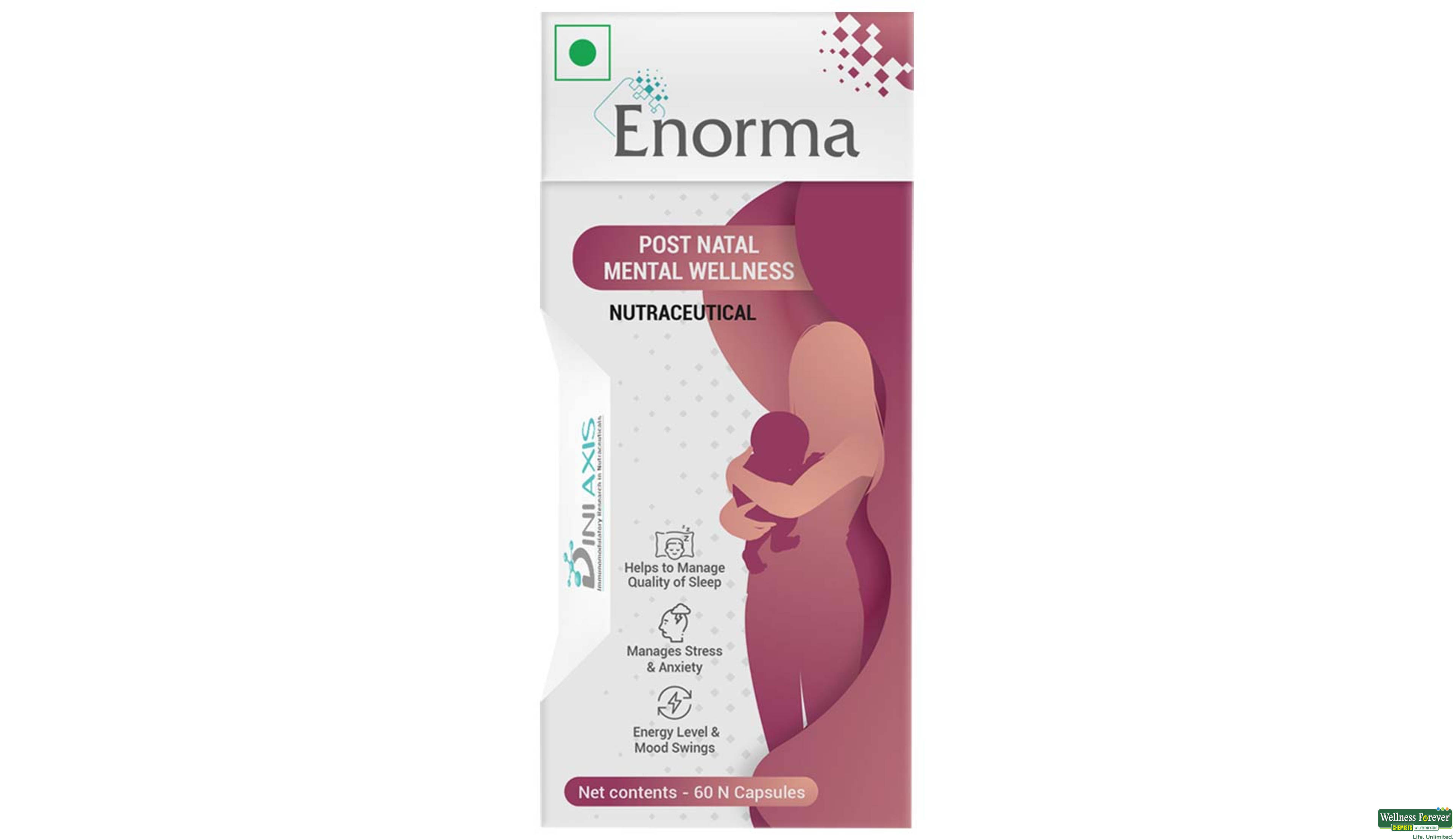 ENORMA POST NATAL MENTAL WELLNESS 30CAP- 5, 30CAP, 