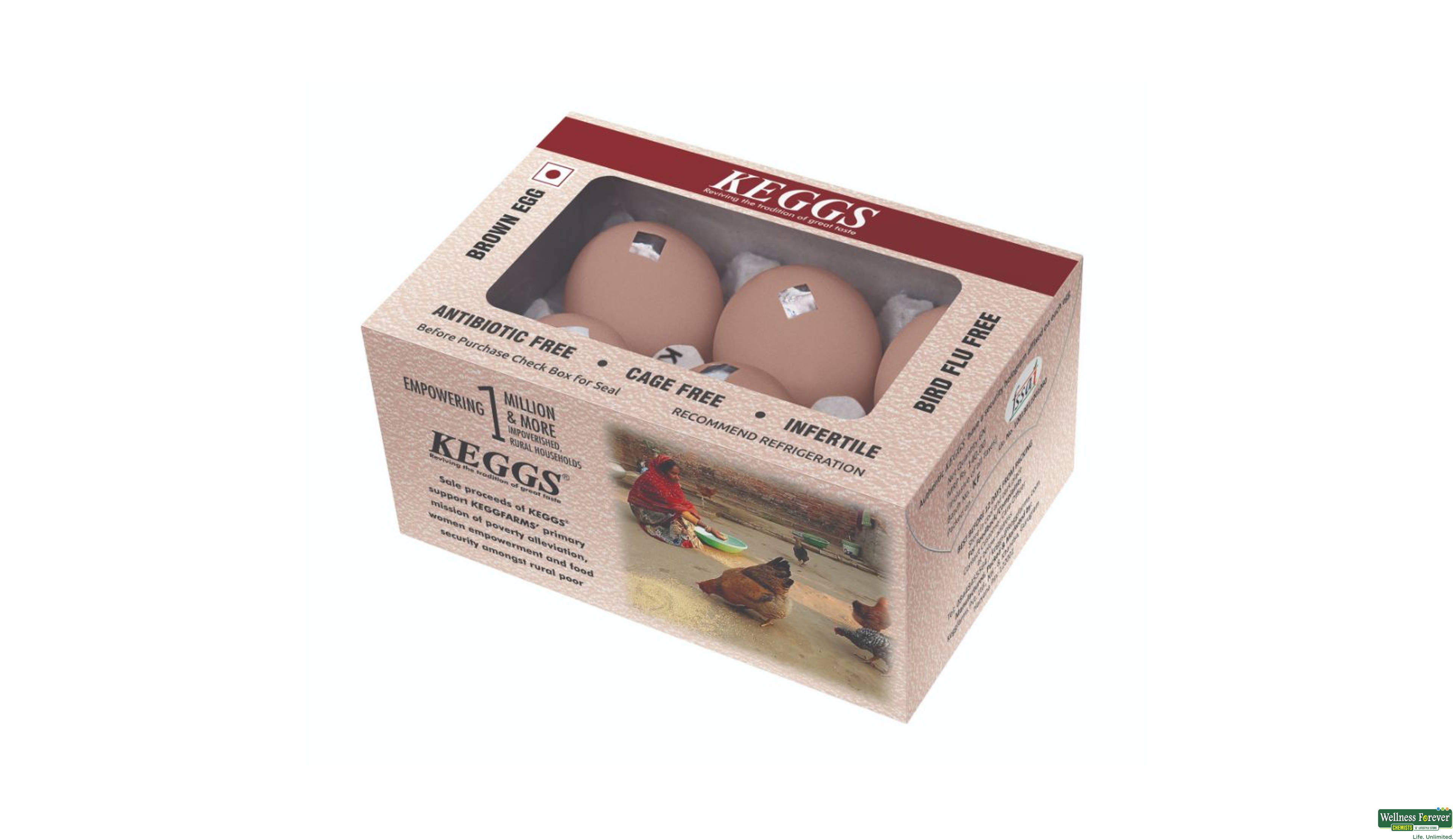 KEGGS BROWN EGGS CAGE PACK OF 6 1PC- 1, 1PC, null