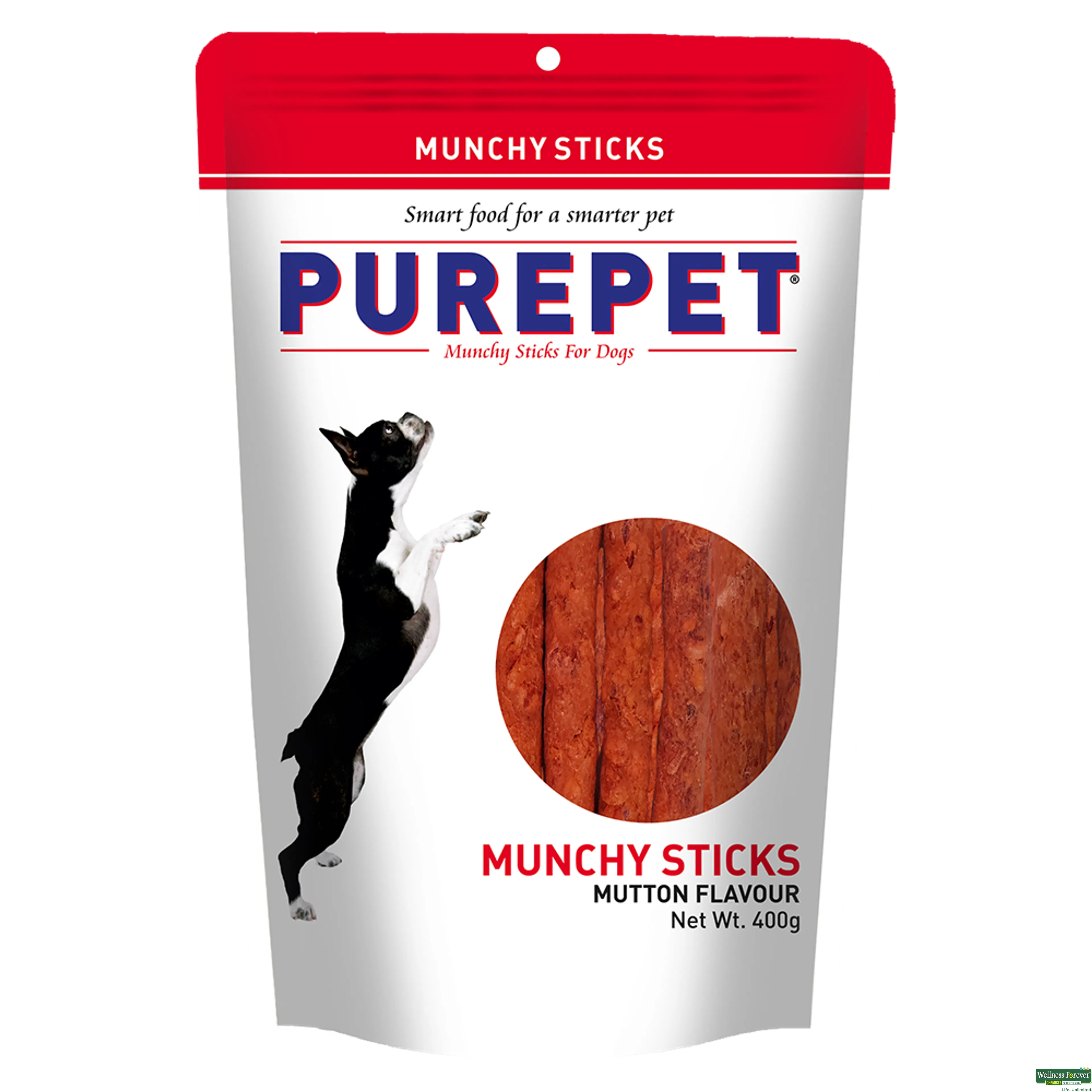 PUREPET MUNCHY STICKS MUTTON FLAVOUR DOG TREATS 400GM-image