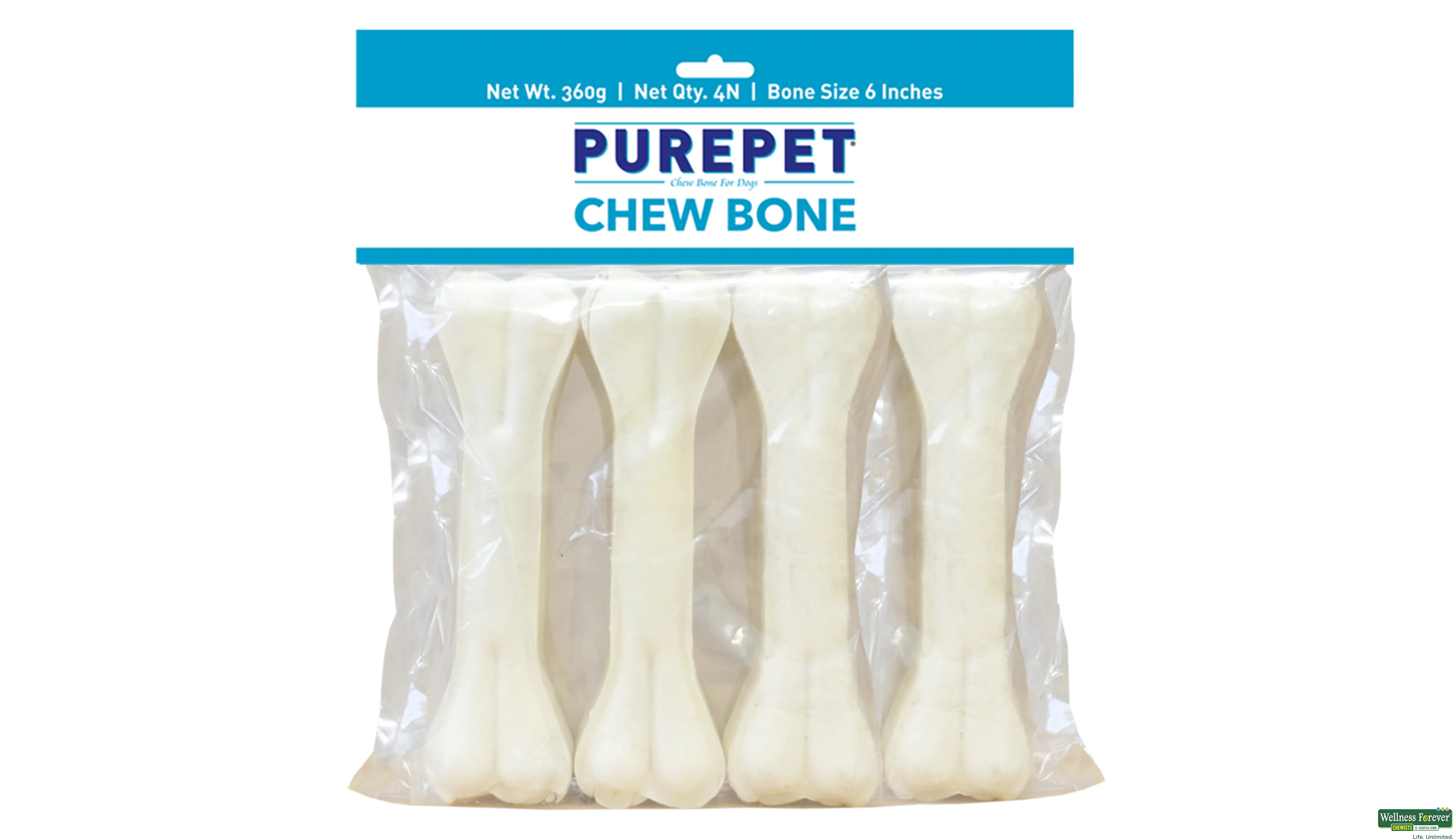 PUREPET PRESSED CHEW BONES DOG TREATS 360GM- 1, 360GM, null