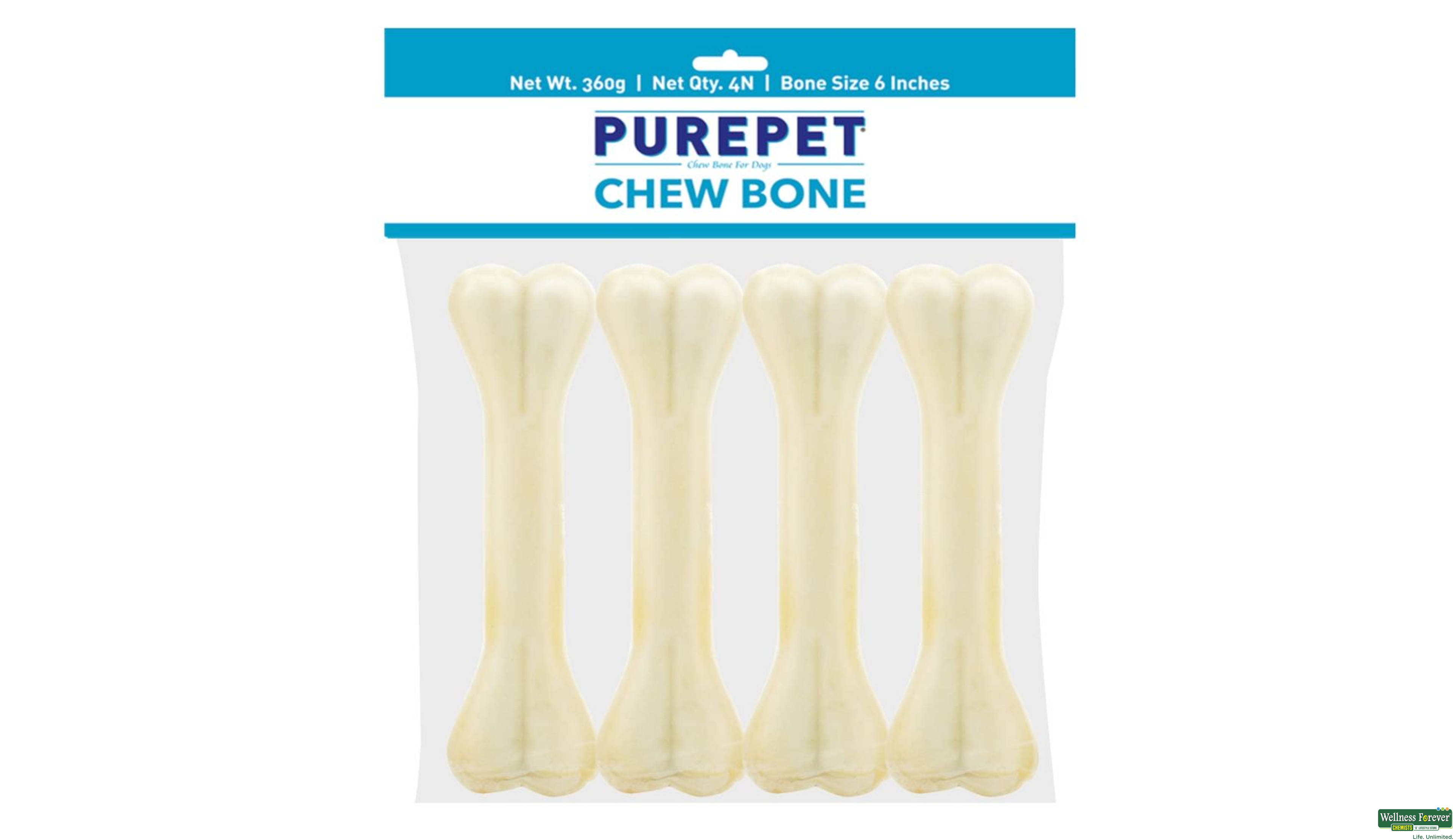 PUREPET PRESSED CHEW BONES DOG TREATS 160GM- 1, 160GM, null