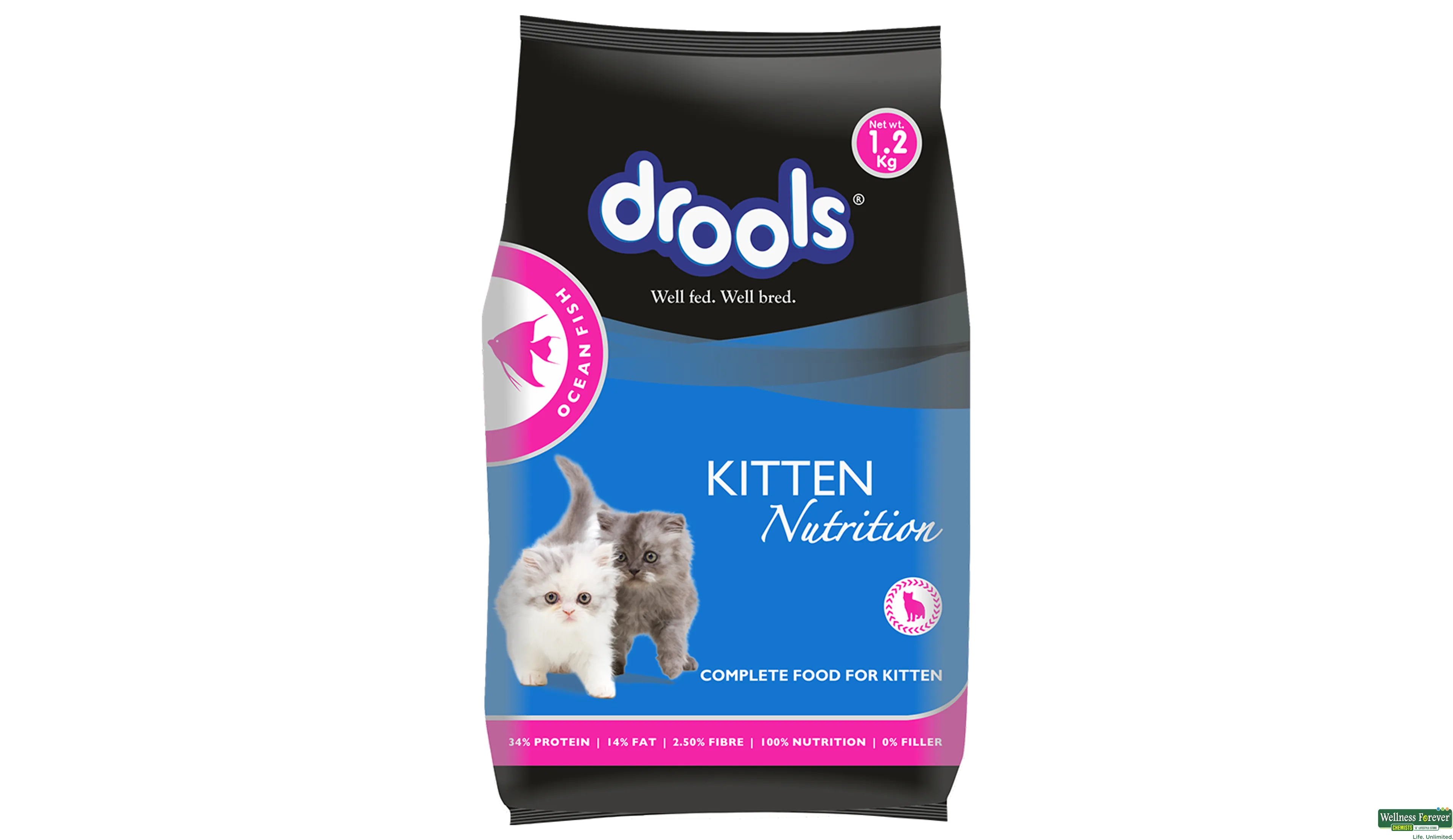 Buy Drools Kitten Dry Cat Food Ocean Fish 400 g Online at Best