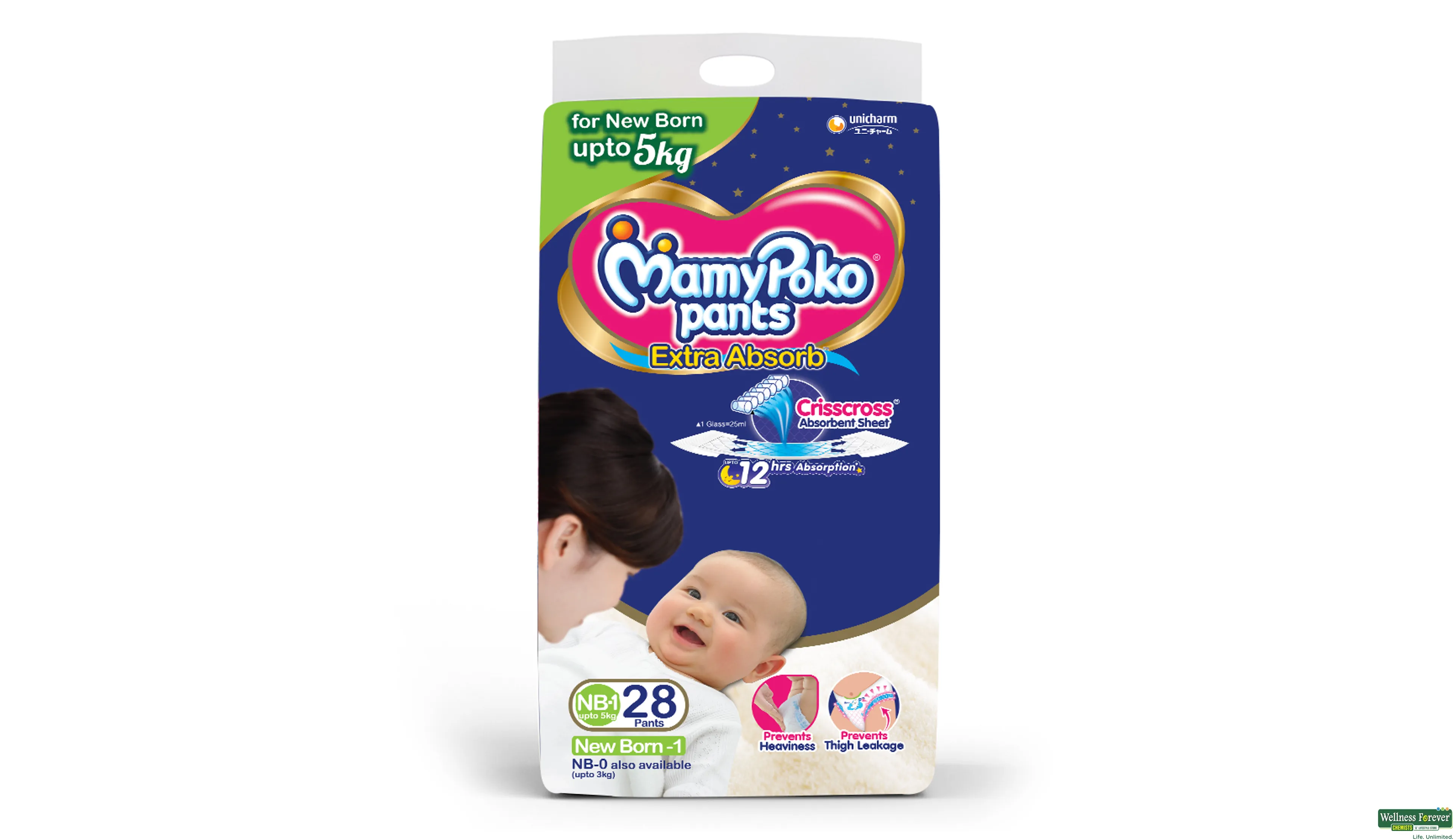 Buy Mamy Poko Pants Extra Absorb New Born-1 Online On DMart Ready