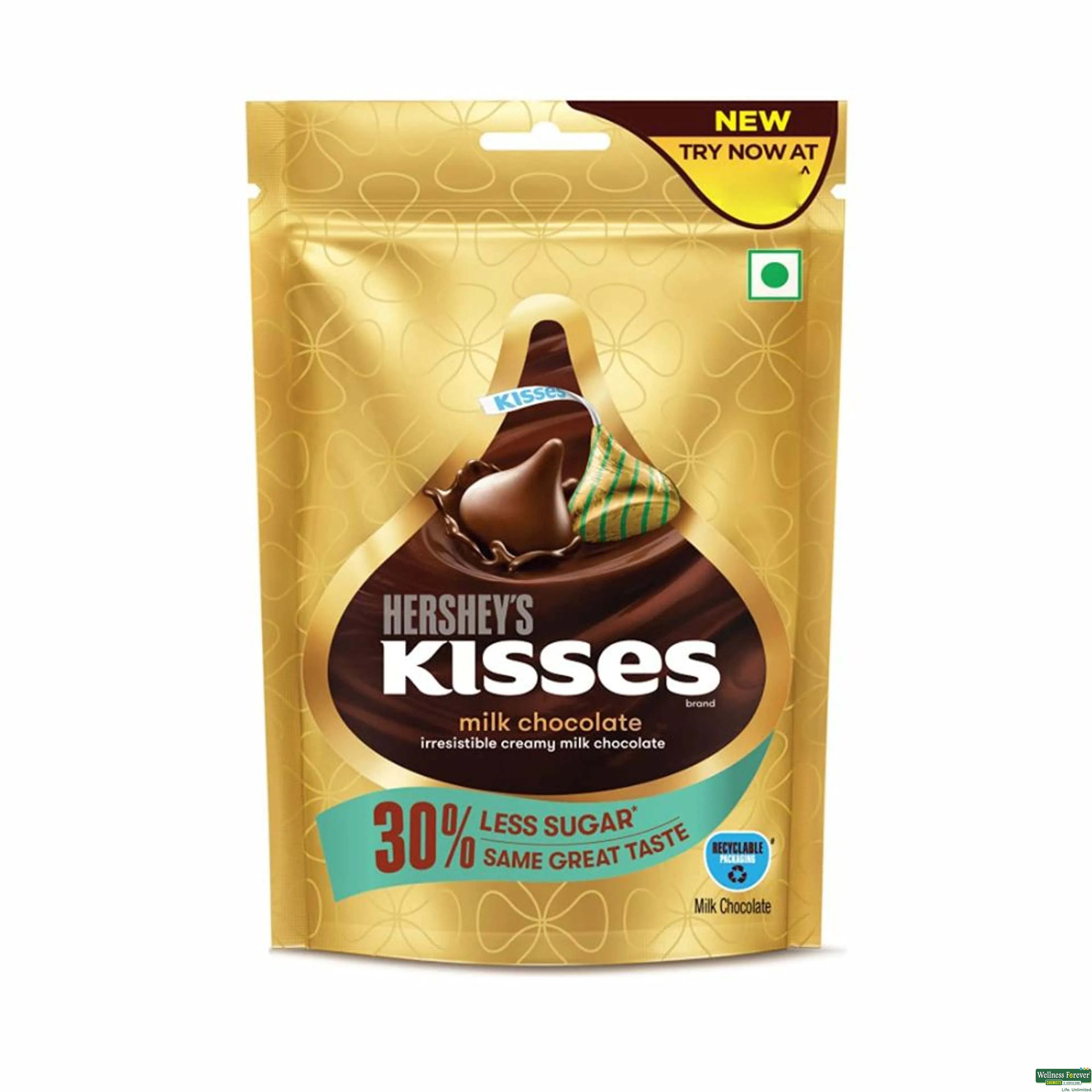 HERSHEY KISSES MILK 30% 36GM-image