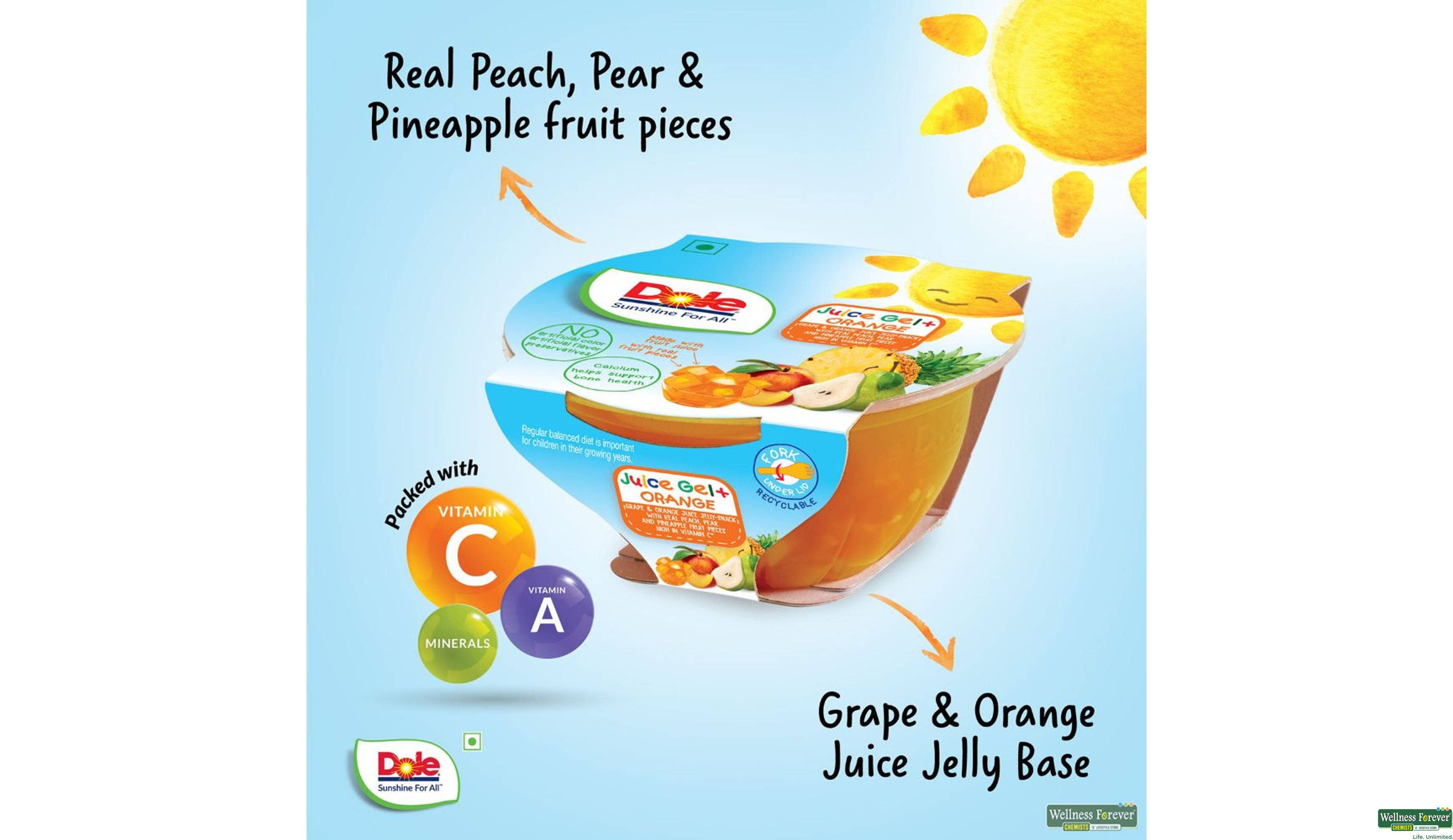 DOLE ORANGE JELLY 93GM- 6, 93GM, null