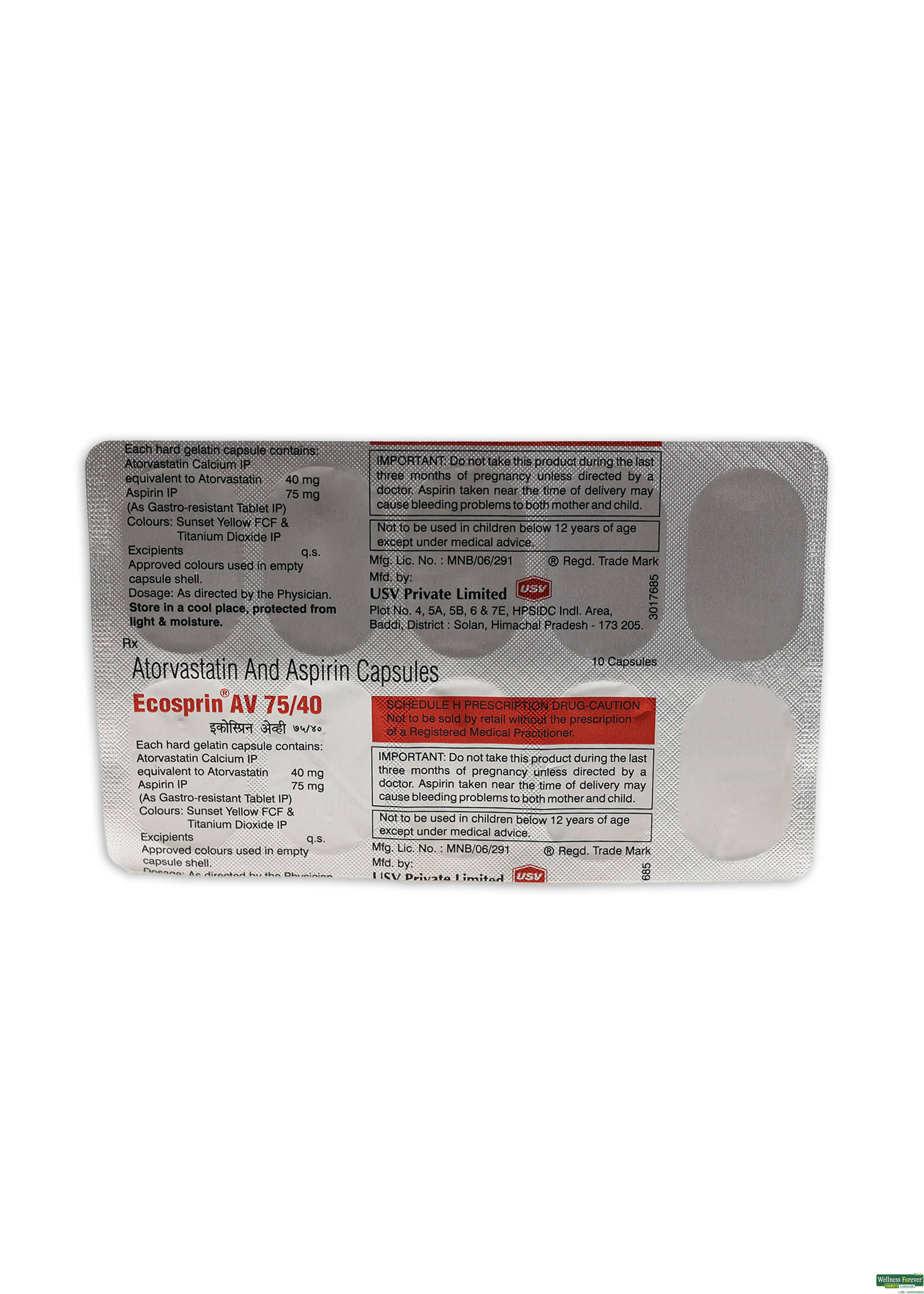 ECOSPRIN AV 75/40MG 10CAP-image