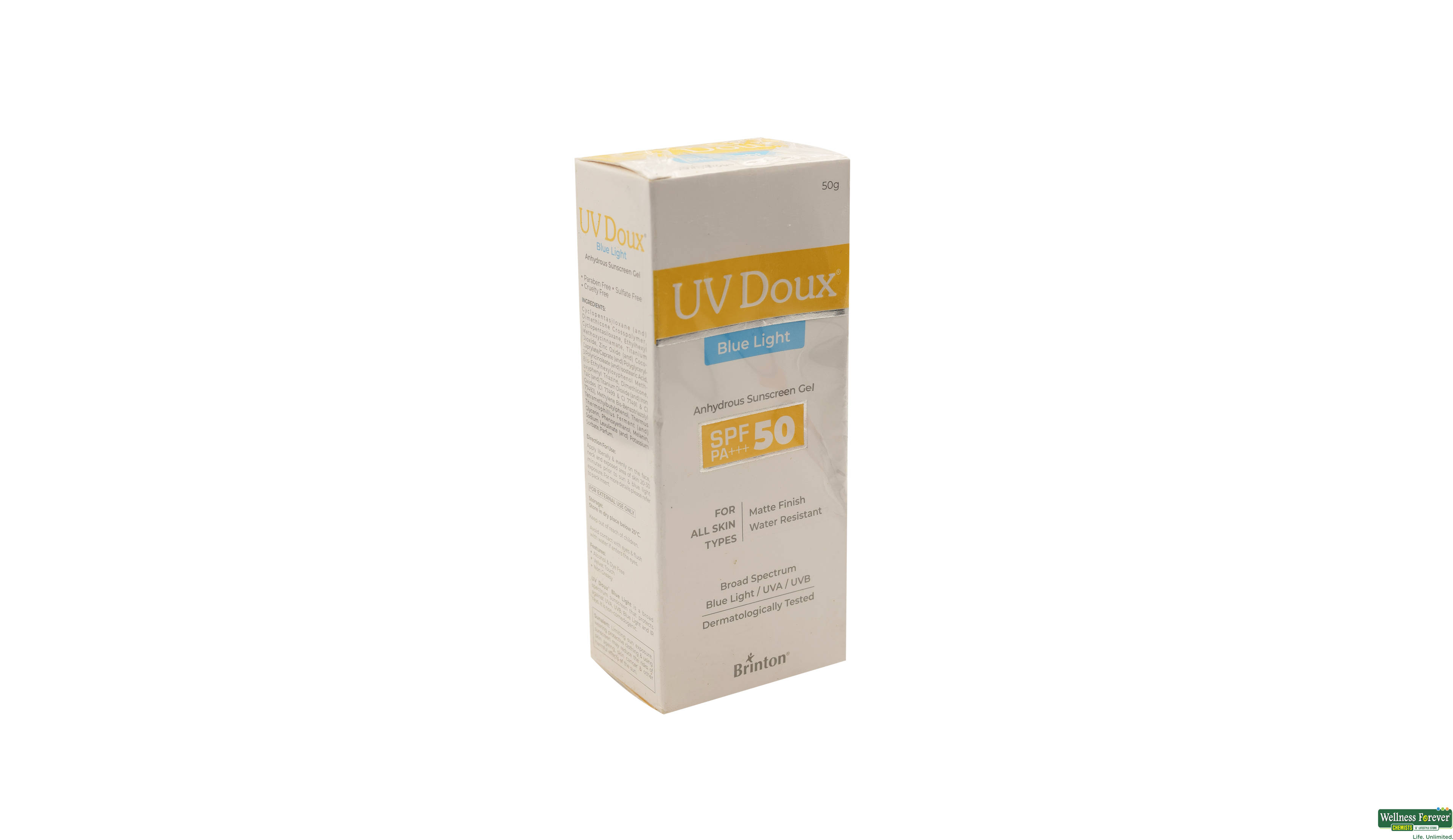 UV DOUX BLUE LIGHT SUN/CRN GEL SPF 50 1PC- 1, 1PC, 