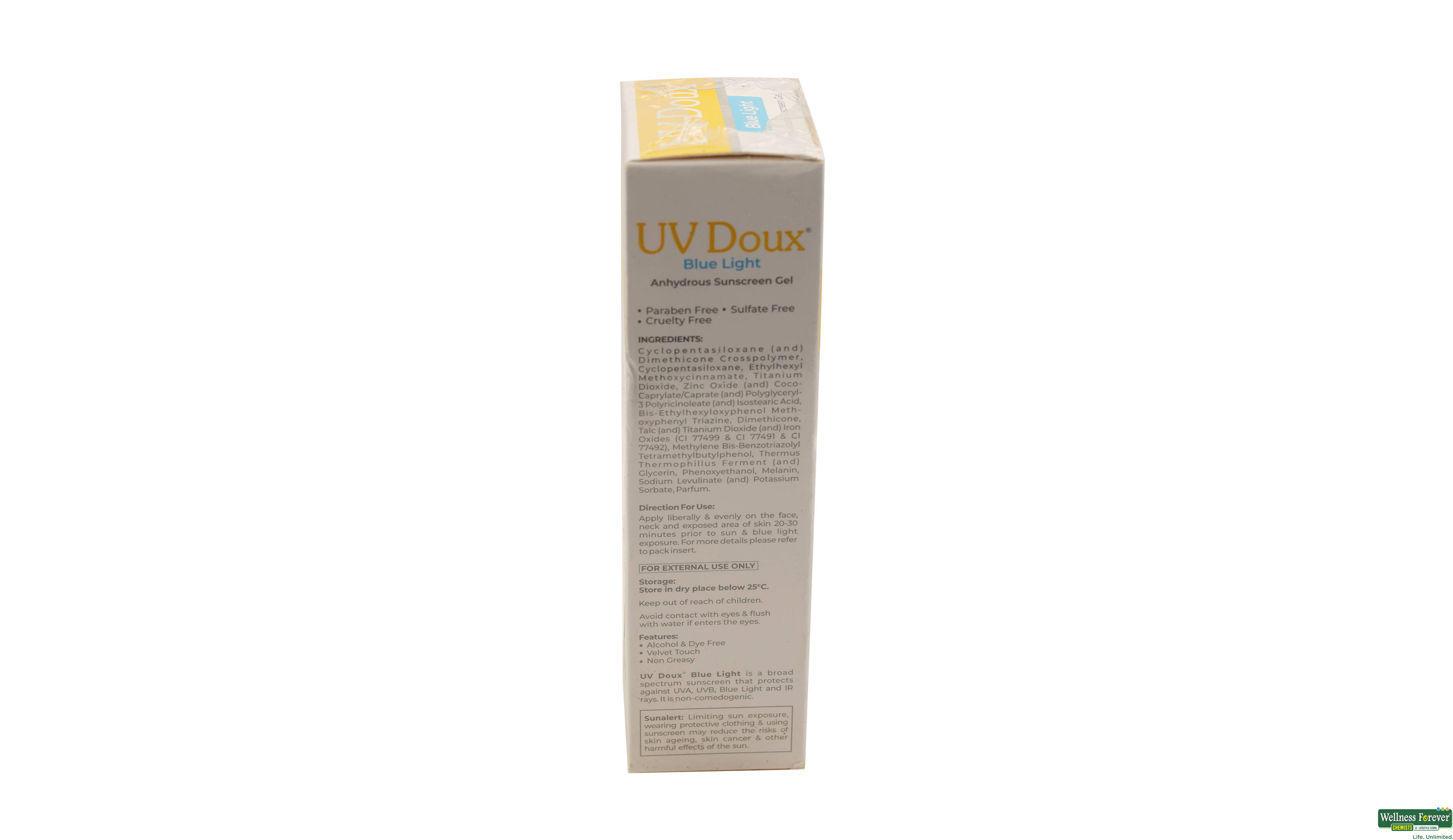 UV DOUX BLUE LIGHT SUN/CRN GEL SPF 50 1PC- 2, 1PC, 