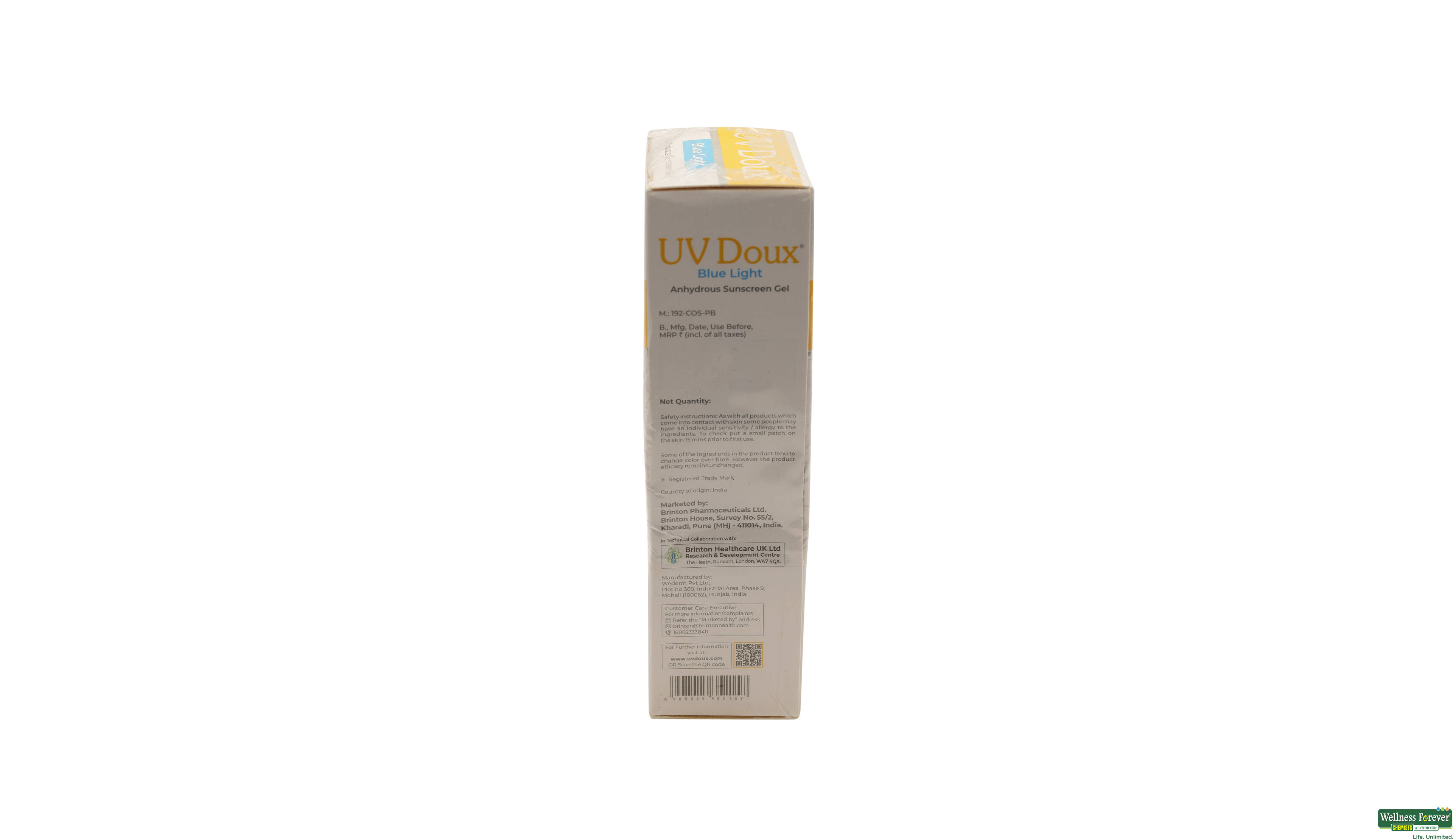 UV DOUX BLUE LIGHT SUN/CRN GEL SPF 50 1PC- 3, 1PC, 