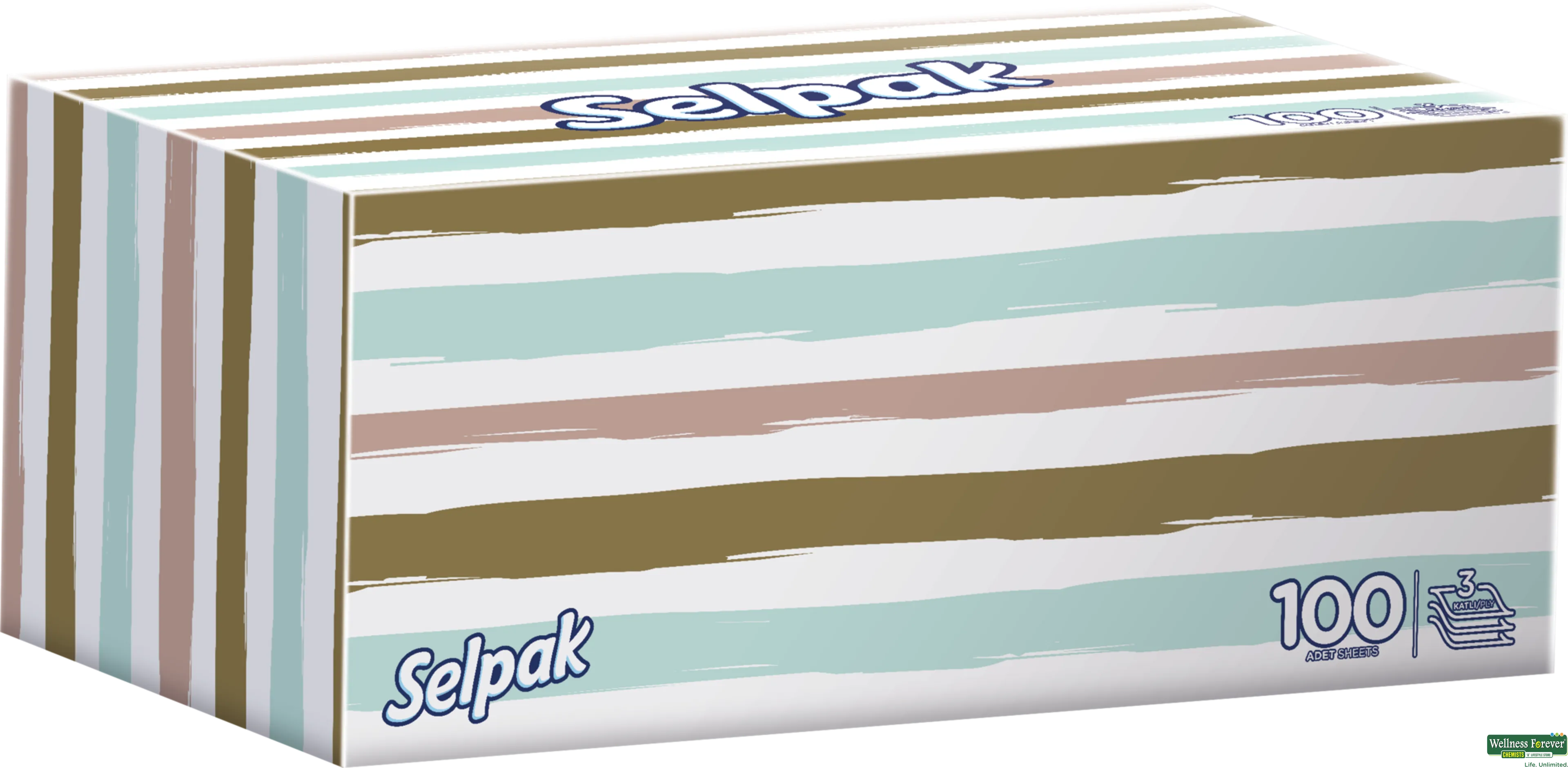 SELPAK FACIAL BOX TISSUE MAXI 3PLY 100PULLS 1 1PC-image