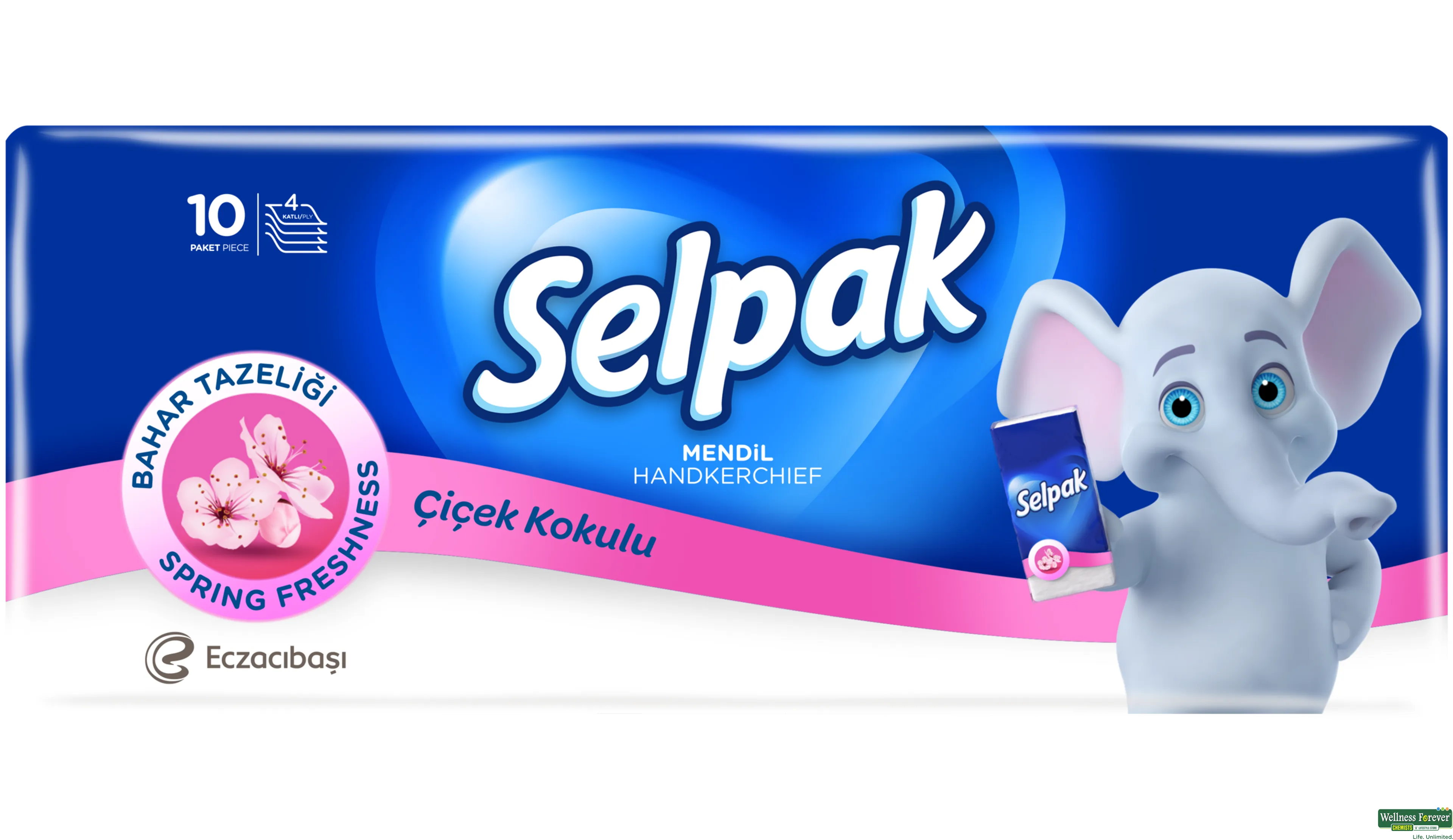 SELPAK SPRING FRESHNESS PERFUMED POCKET TISSUE 4PLY 10PC- 1, 1PC, null