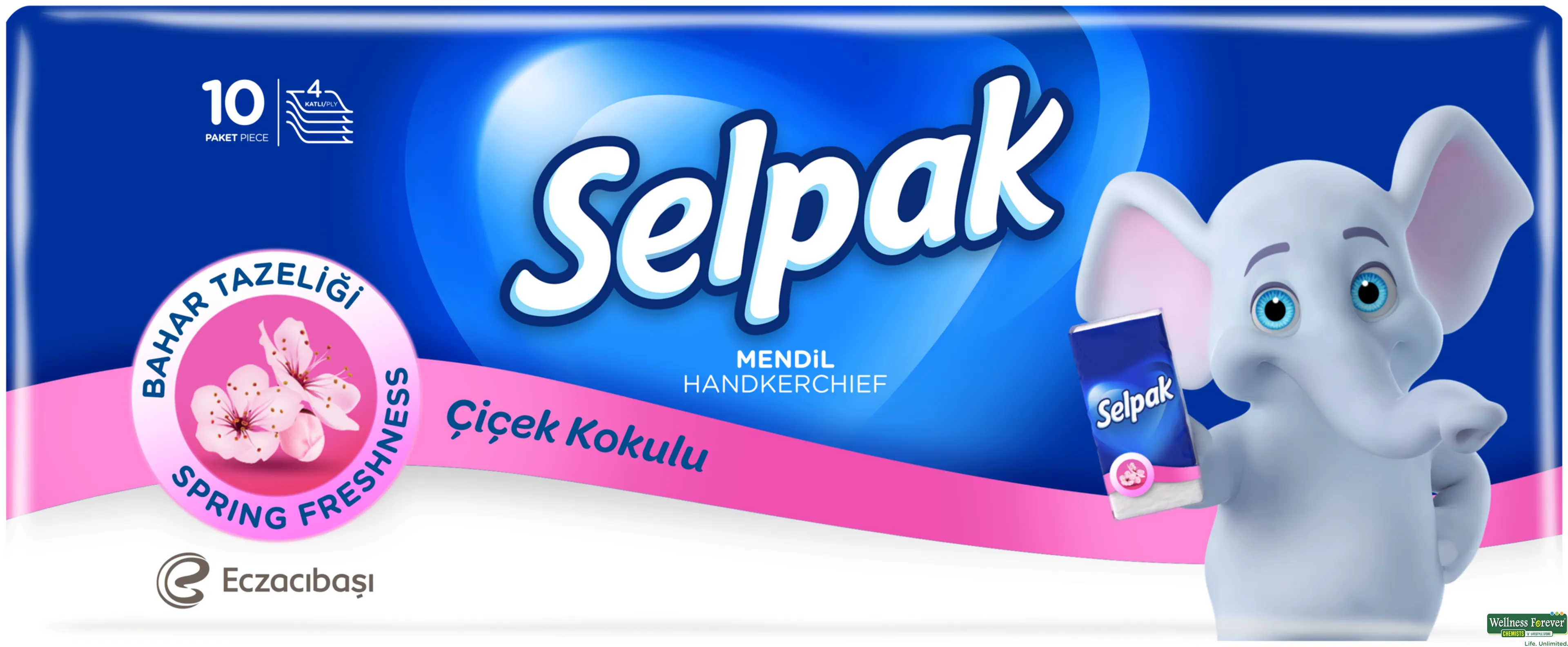 SELPAK SPRING FRESHNESS PERFUMED POCKET TISSUE 4PLY 10PC-image