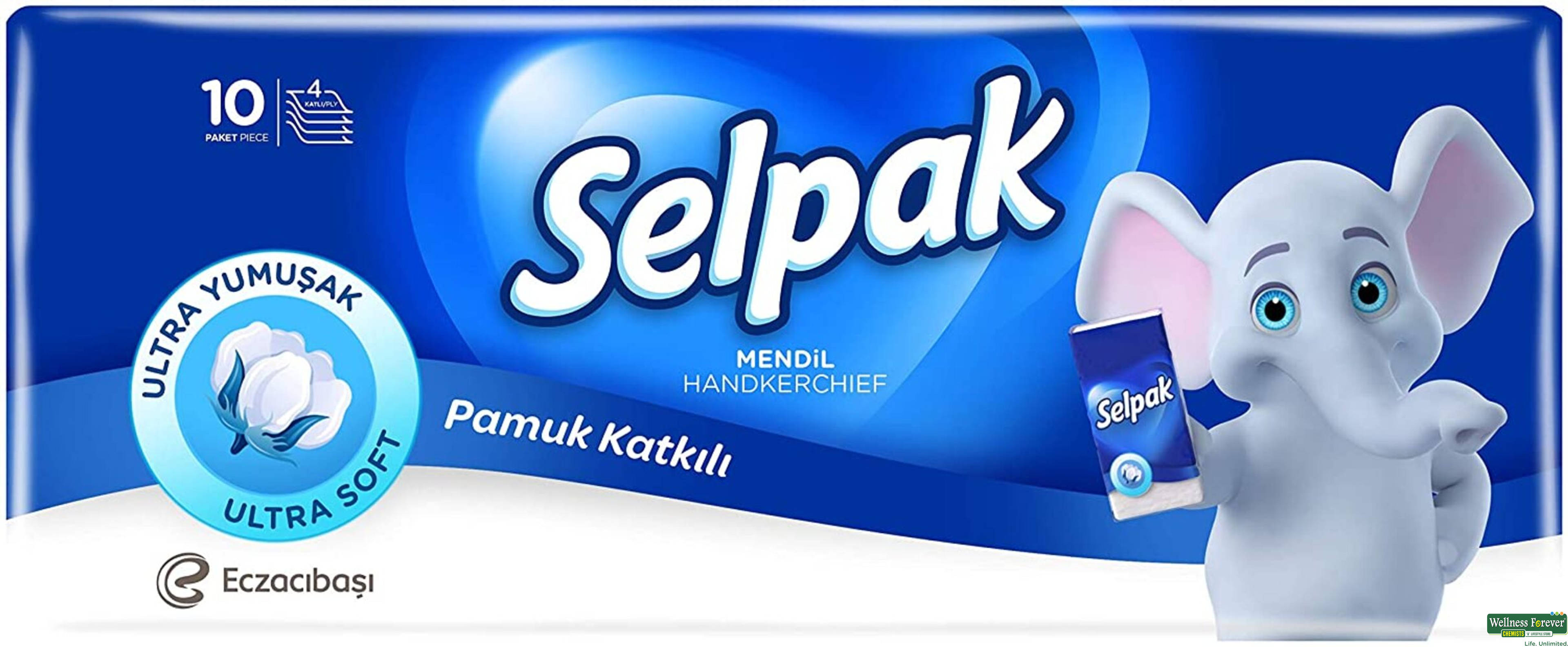 Selpak Pocket Hanky Mentholated Tissue, 4 Ply, 10 Pieces-image