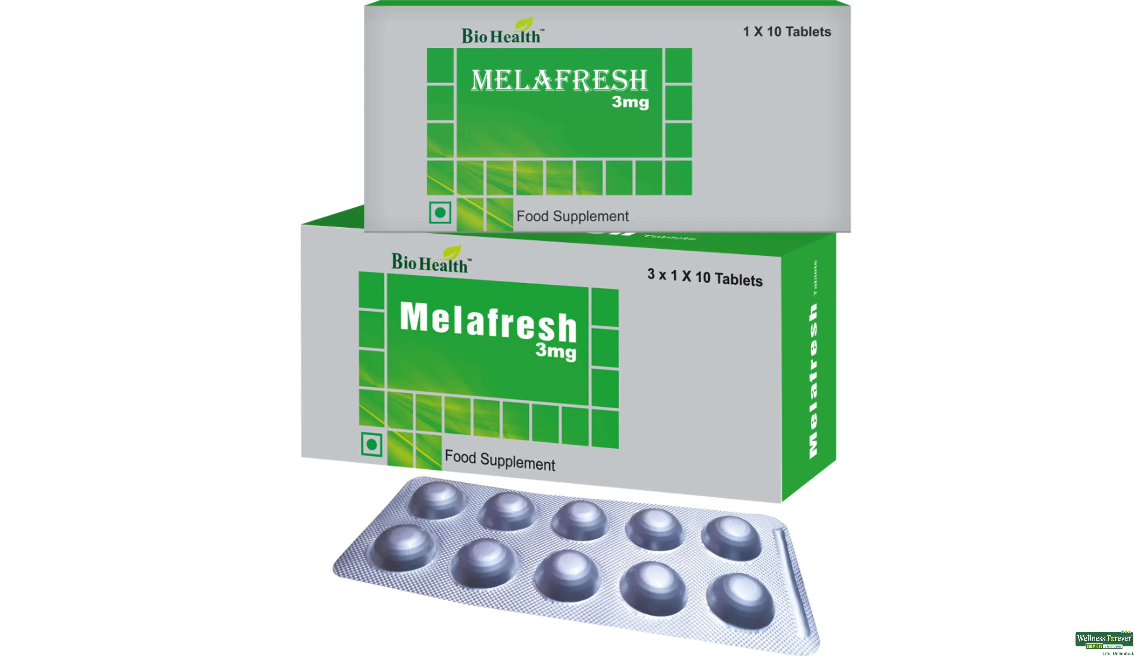 BIOHEALTH MELAFRESH 3MG 10TAB- 1, 10TAB, 