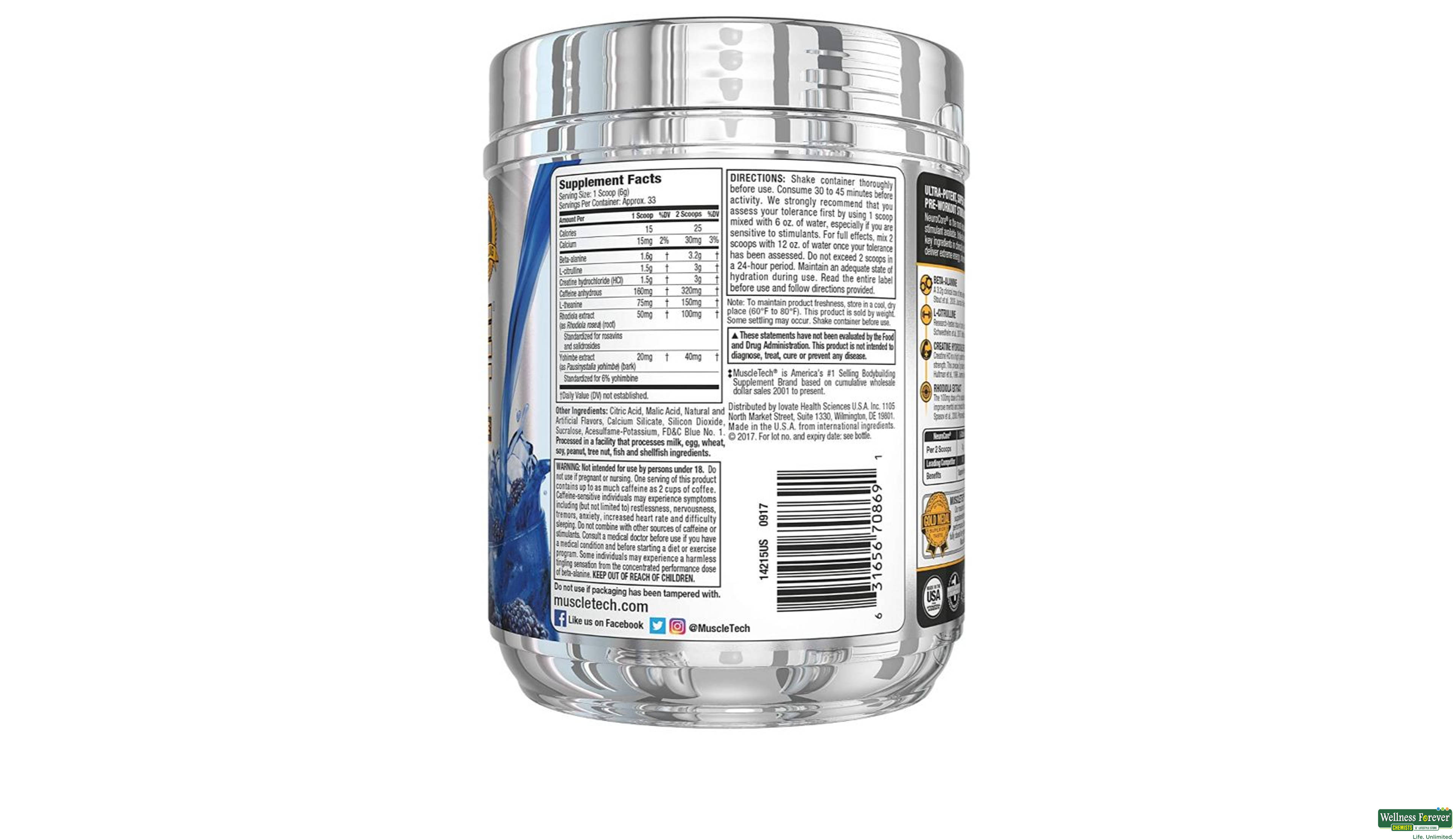 MUSCLETECH NEUROCORE PRO SERIES 210GM- 3, 210GM, 