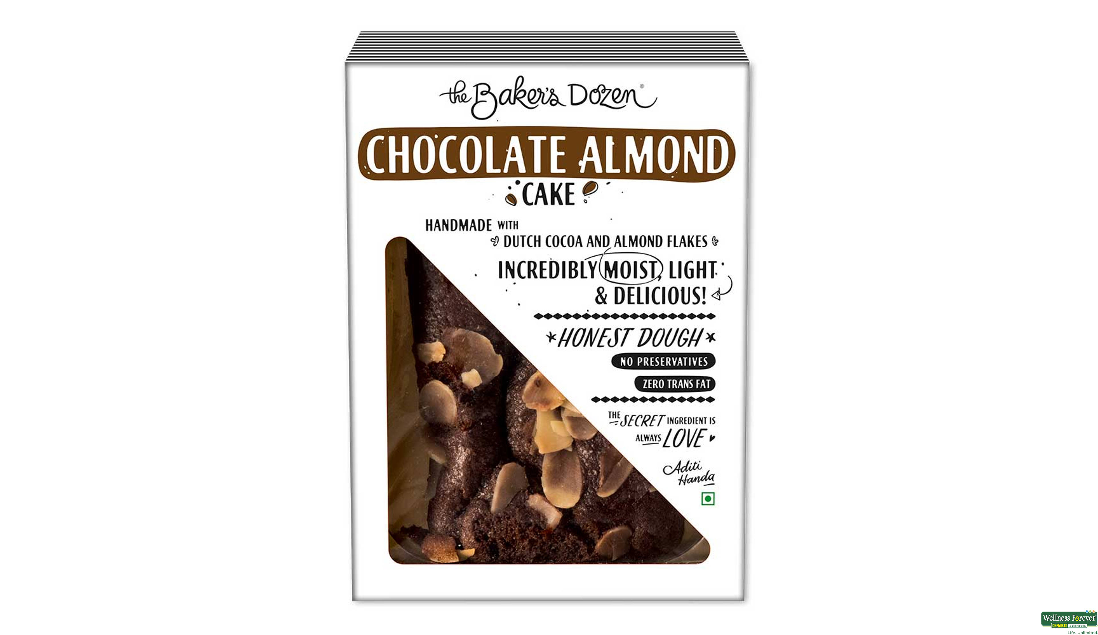 BAKER S DOZEN CHOCOLATE ALMOND CAKE150GM- 1, 150GM, 