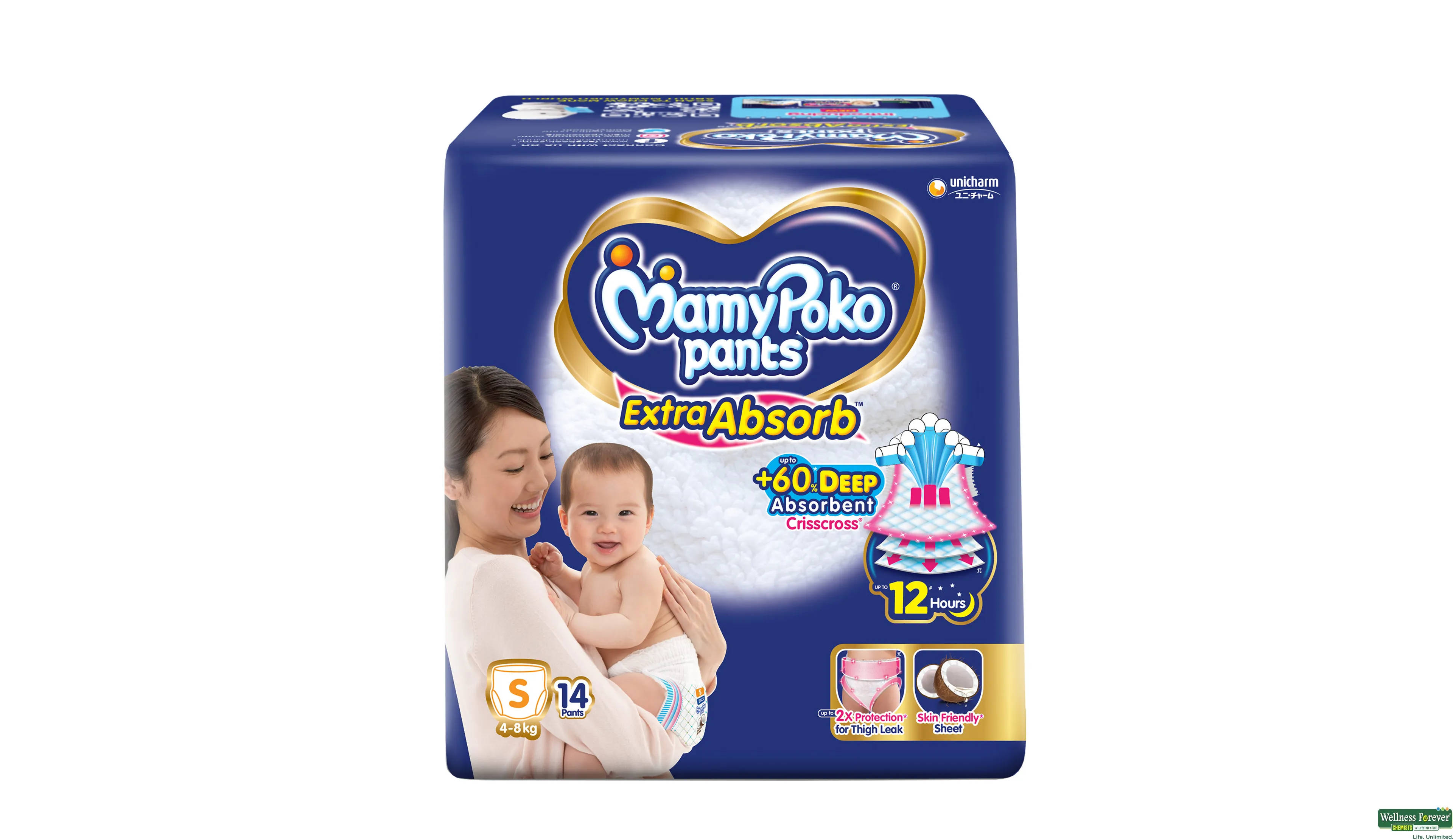 Buy MamyPoko Pants Extra Absorb Baby Diapers, New Born/X-Small (NB/XS), 30  Count, Upto 5kg Online at Best Prices in India - JioMart.