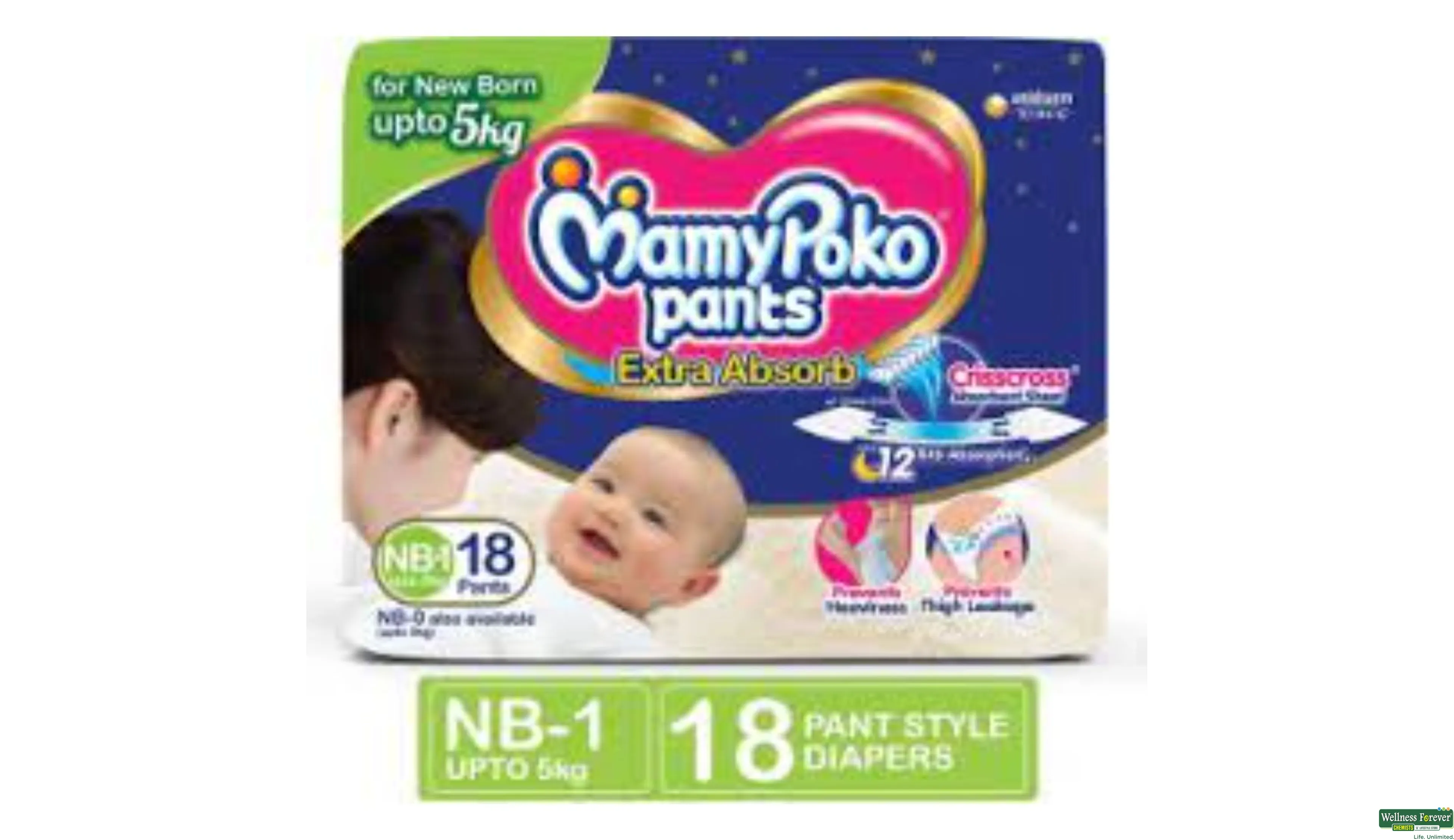 Buy MamyPoko Standard Diaper Pants M, 34 pcs Online at Best Prices |  Wellness Forever
