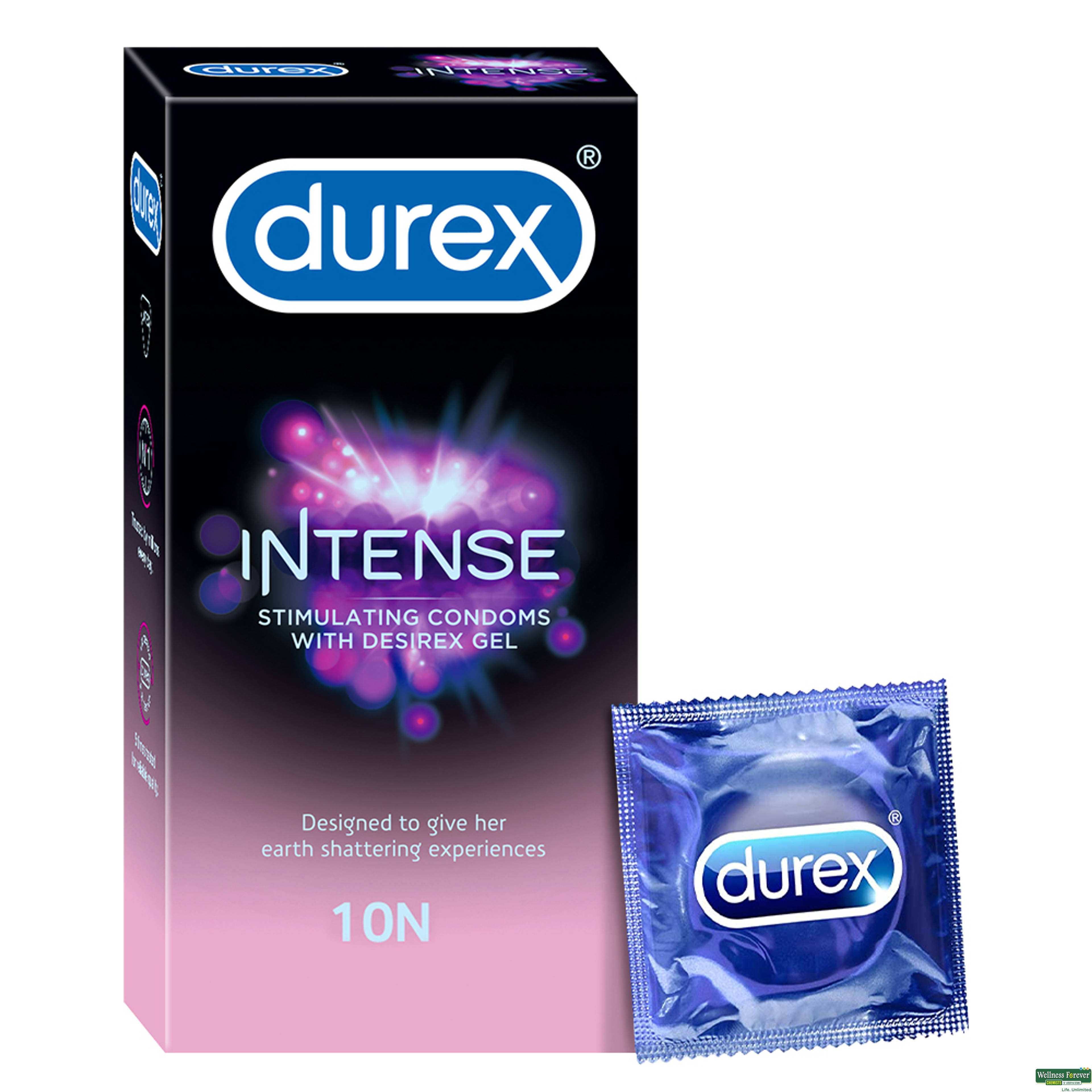 DUREX INTENSE STIMULATING CONDOM WITH DESIREX GEL 10PC-image
