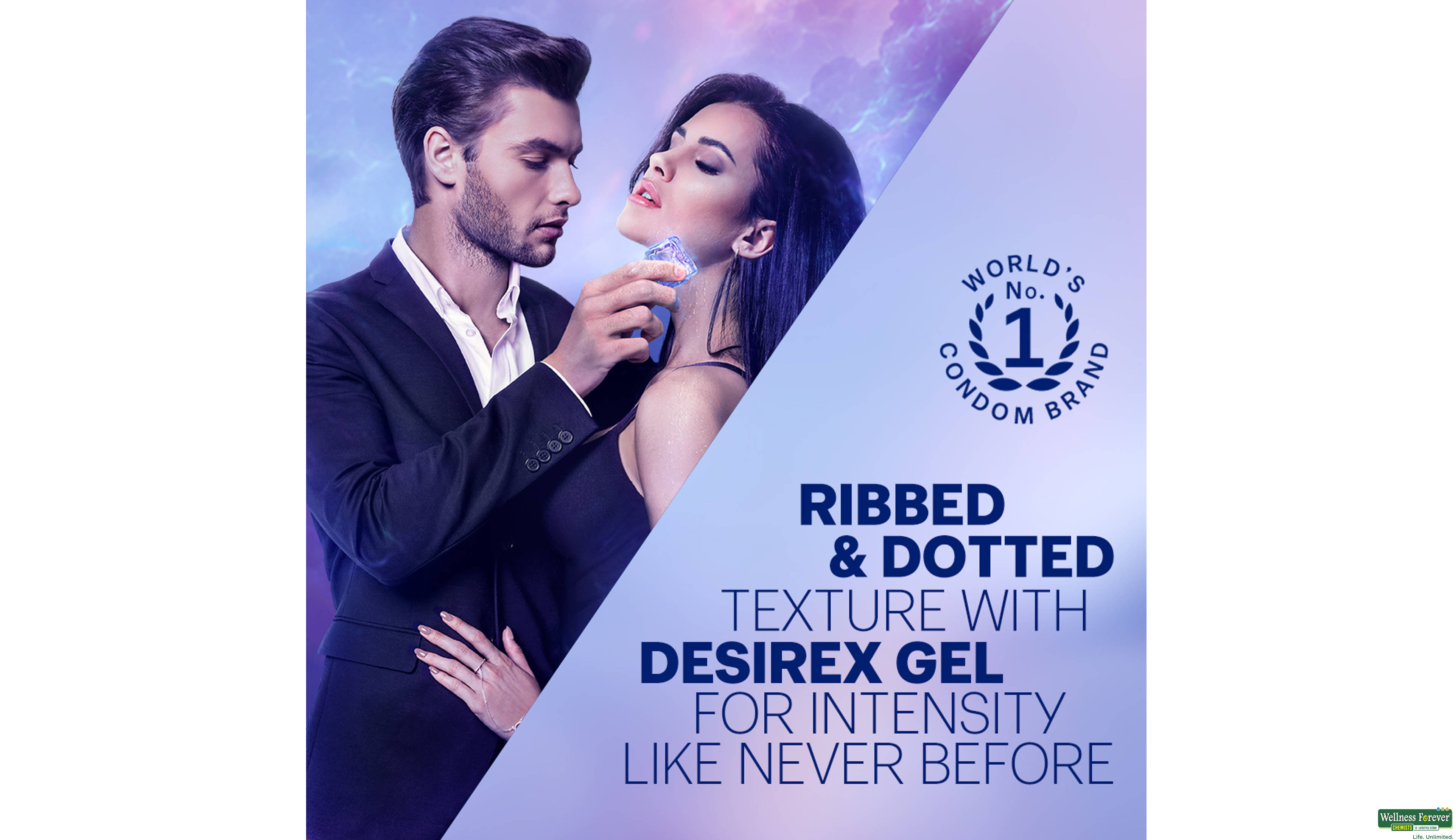 DUREX INTENSE STIMULATING CONDOM WITH DESIREX GEL 10PC- 4, 10PC, null