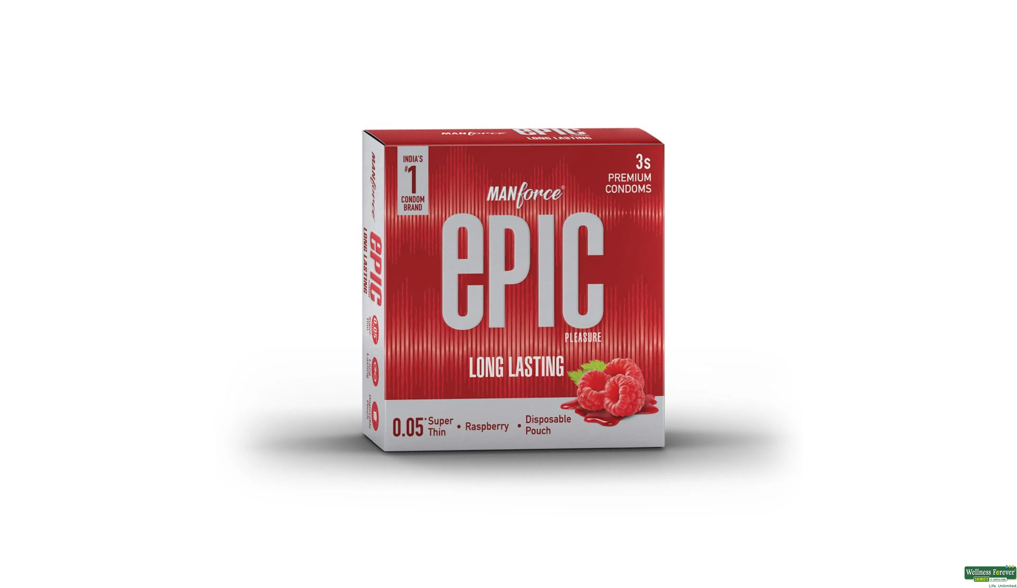 MANFORCE EPIC CONDOMS PLEASURE LONG LASTING 10PCS- 1, 10PC, null