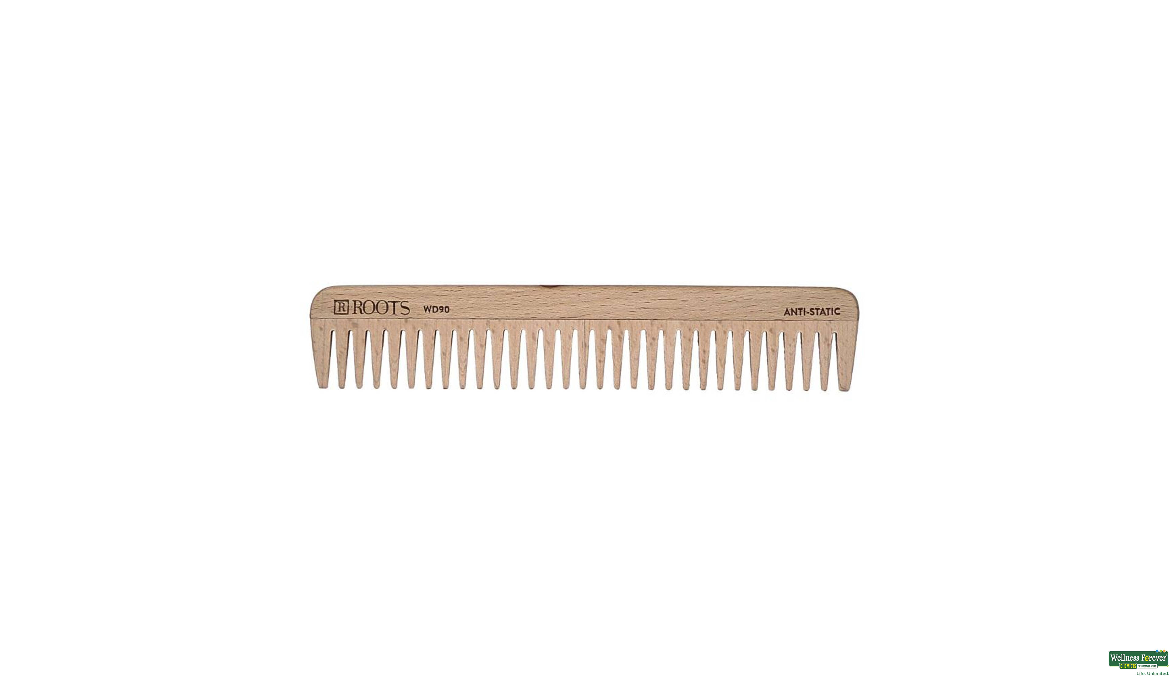 ROOTS HAIR COMB WOODEN WD 90 1PC- 1, 1PC, null