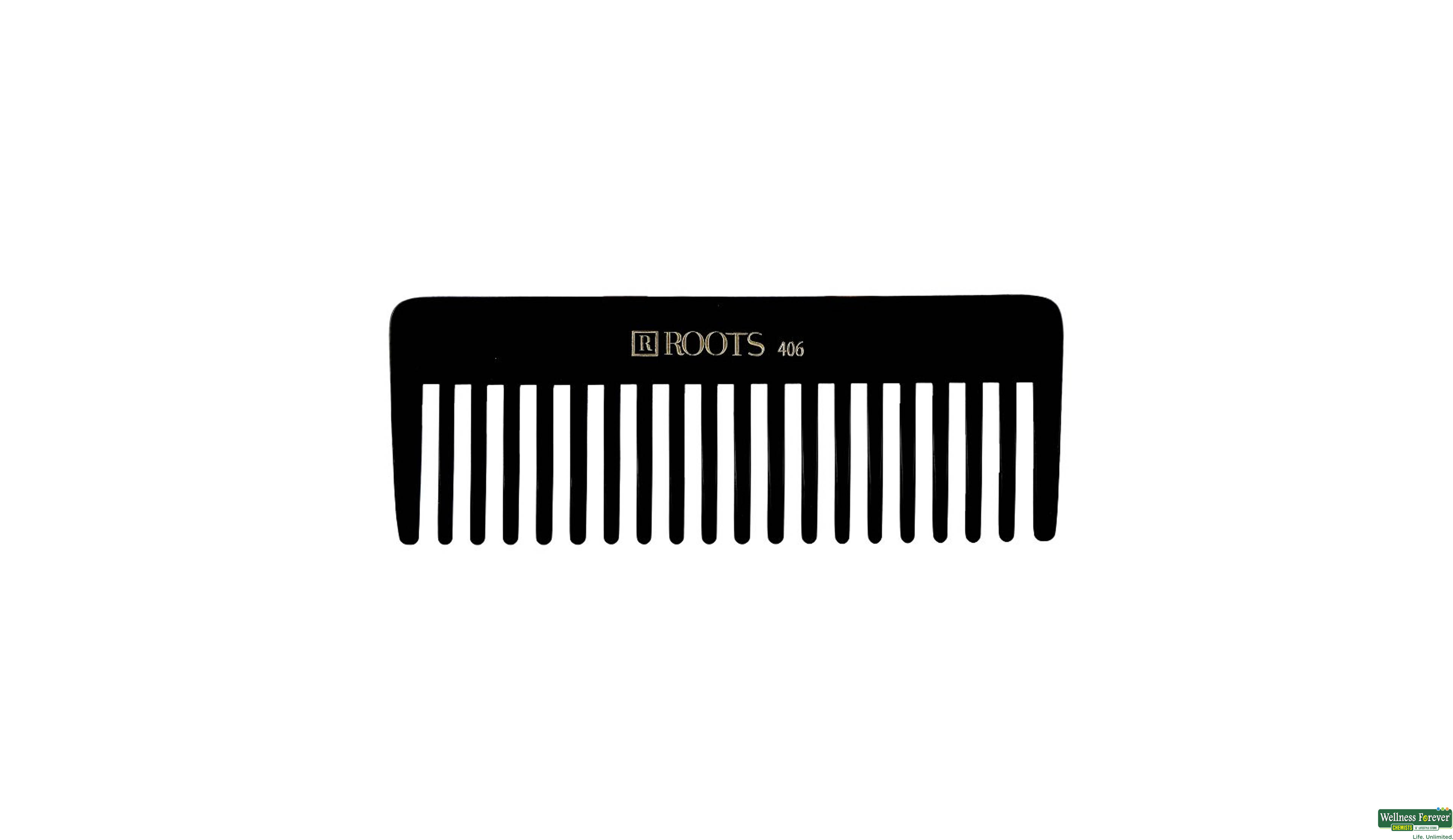 ROOTS HAIR COMB PROFESSIONAL BLACK 406 1PC- 1, 1PC, 