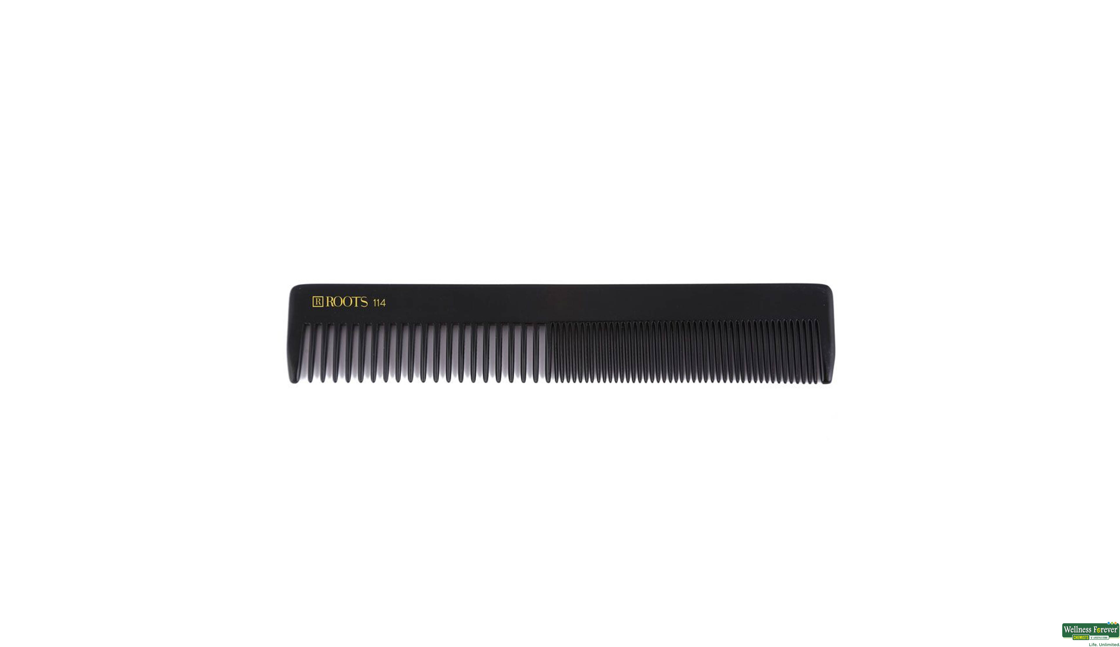 ROOTS HAIR COMB PROFESSIONAL BLACK 114 1PC- 1, 1PC, 