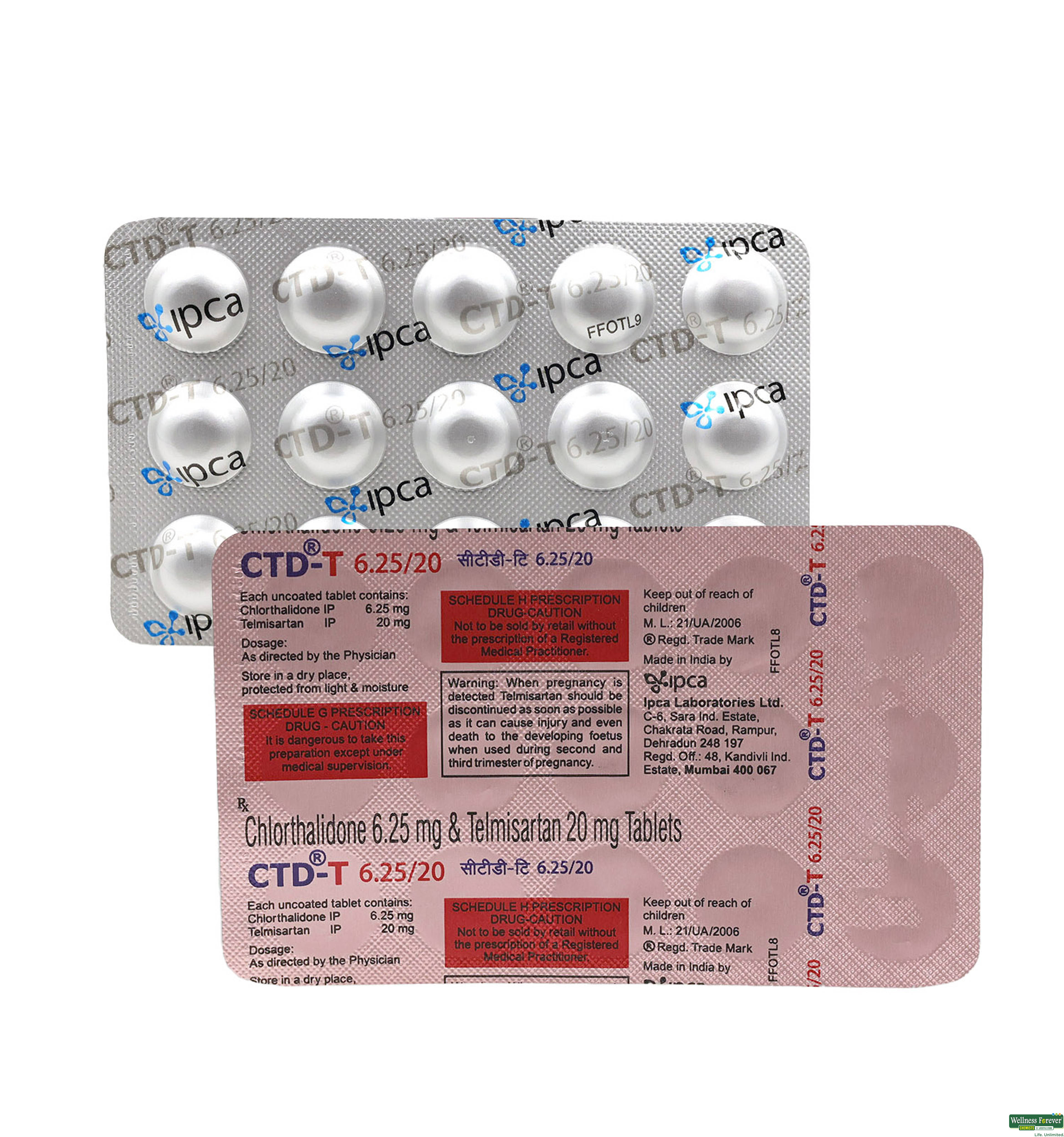 CTD-T 6.25/20MG 15TAB-image