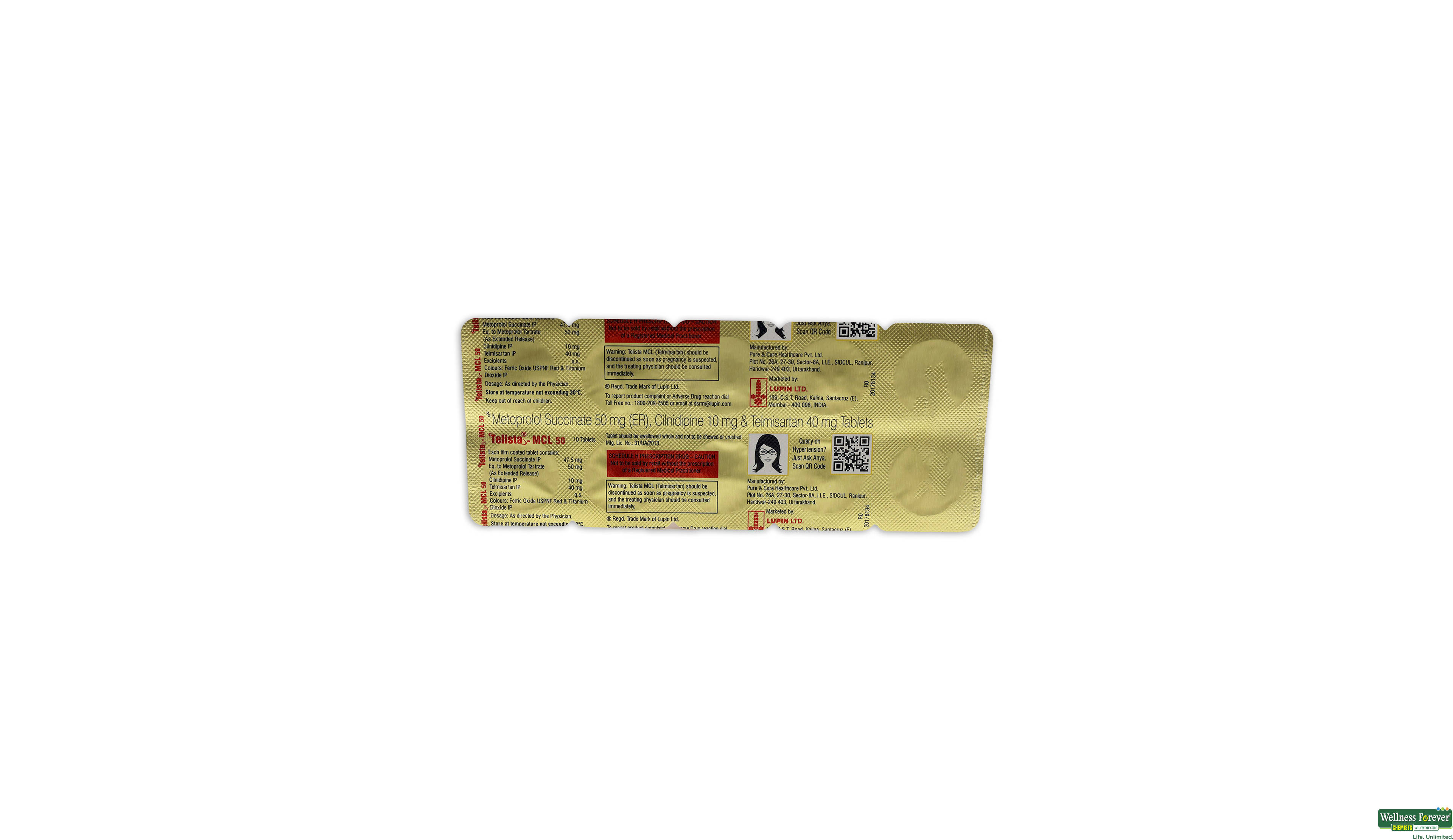 TELISTA MCL 50MG 10TAB- 1, 10TAB, 