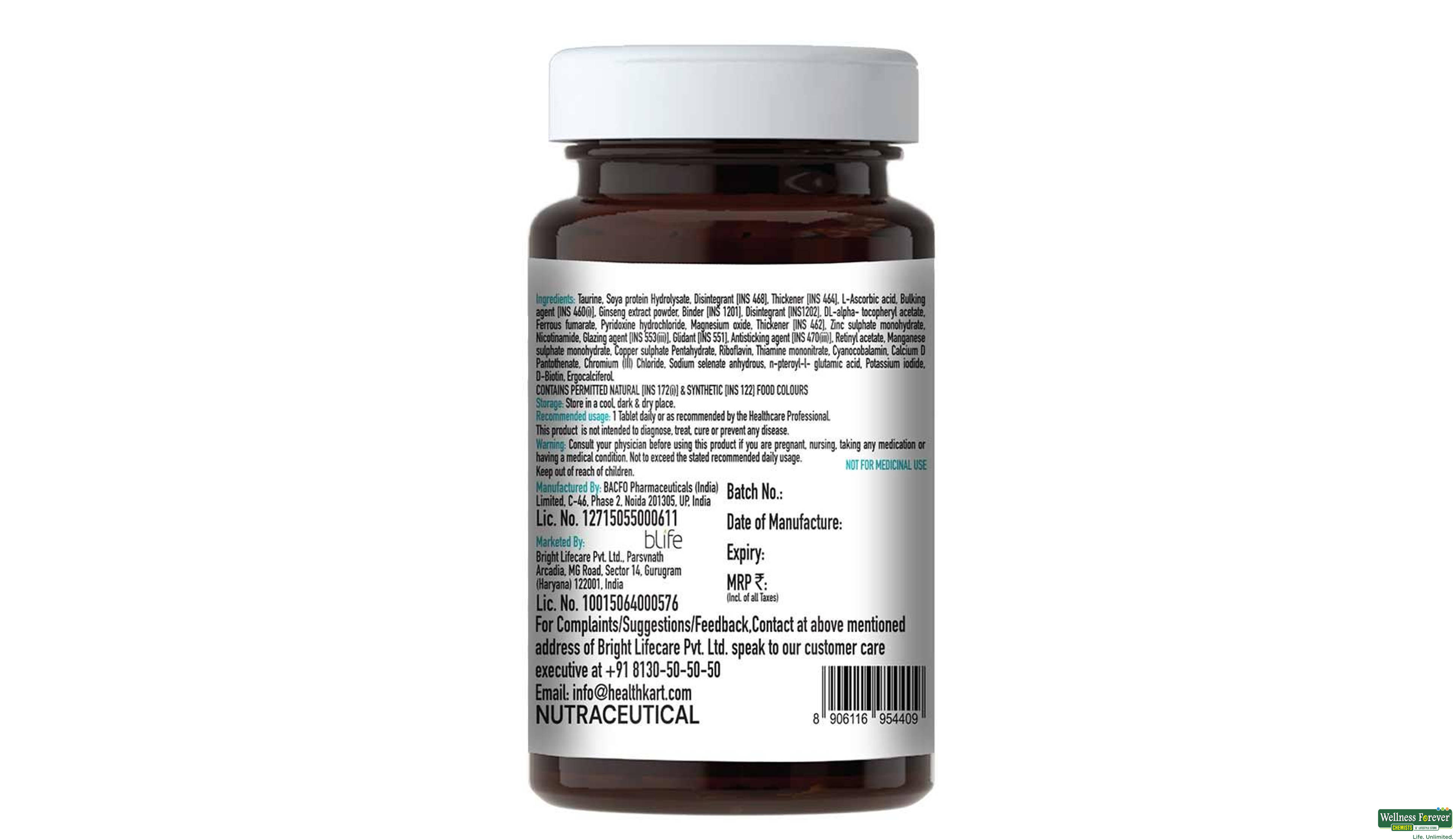 HEALTHKART MULTIVITAMIN & MINERALS 30TAB- 3, 30TAB, 