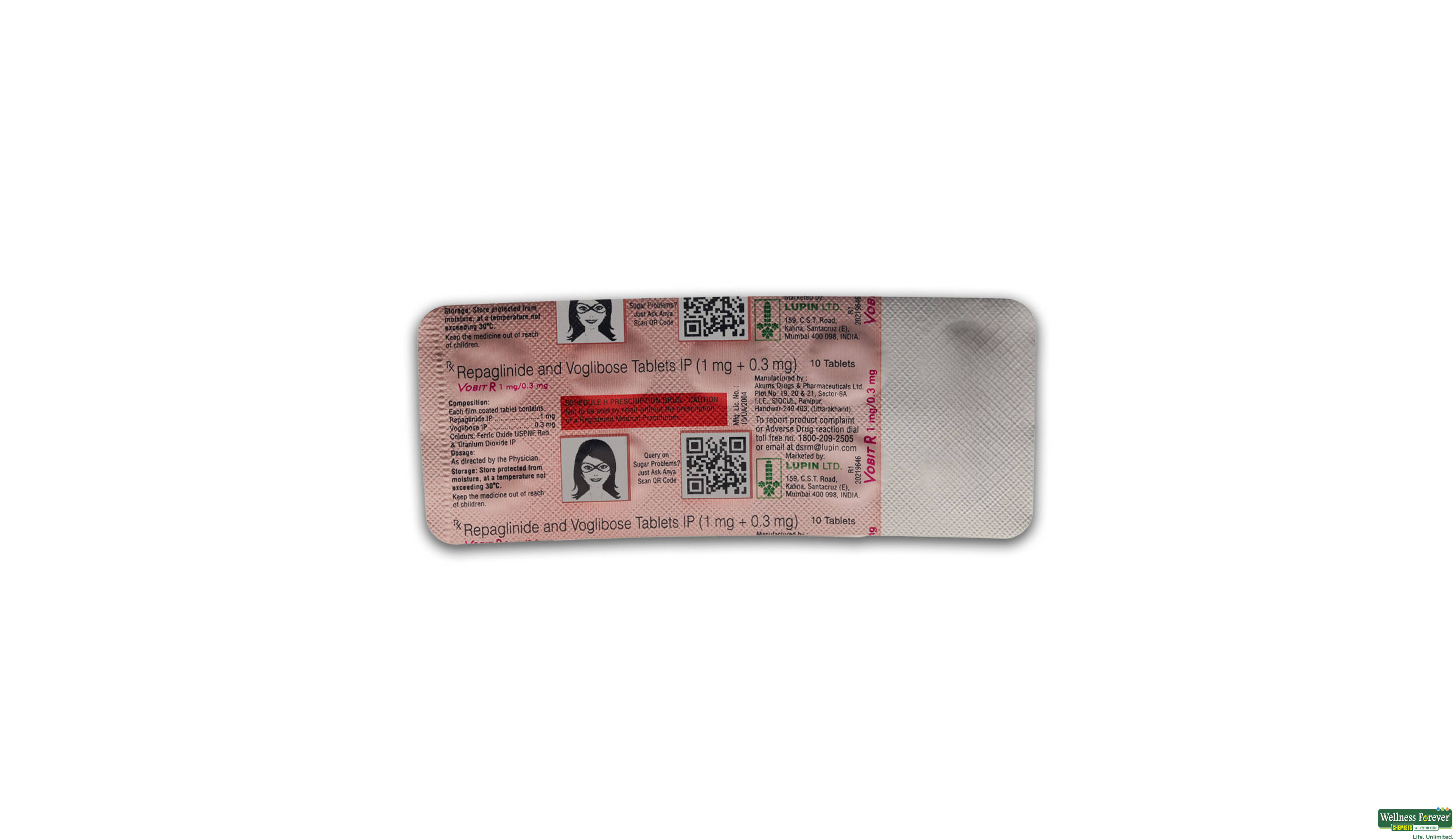 VOBIT R1MG/0.3MG 10TAB- 2, 10TAB, 