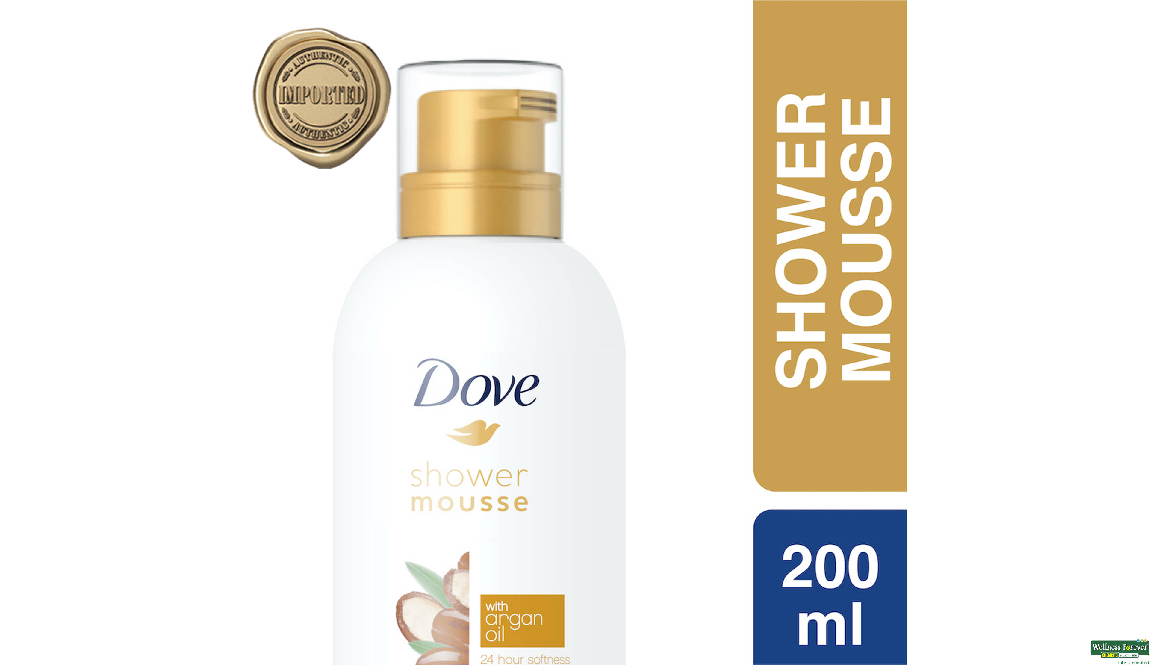 DOVE SHOWER MOUSSE WITH ARGAN OIL 200ML- 1, 200ML, null