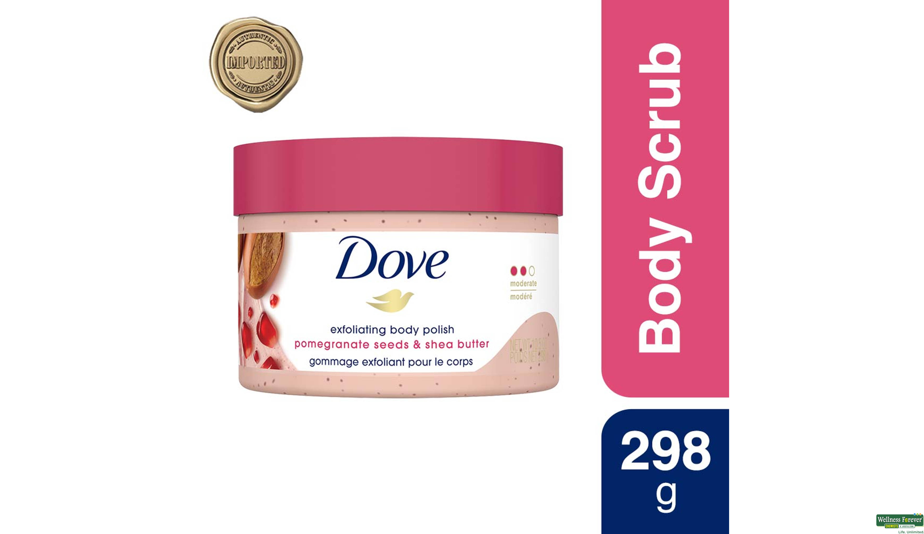 DOVE B/POLISH POMEGRANATE & SHEA 298GM- 1, 298GM, null