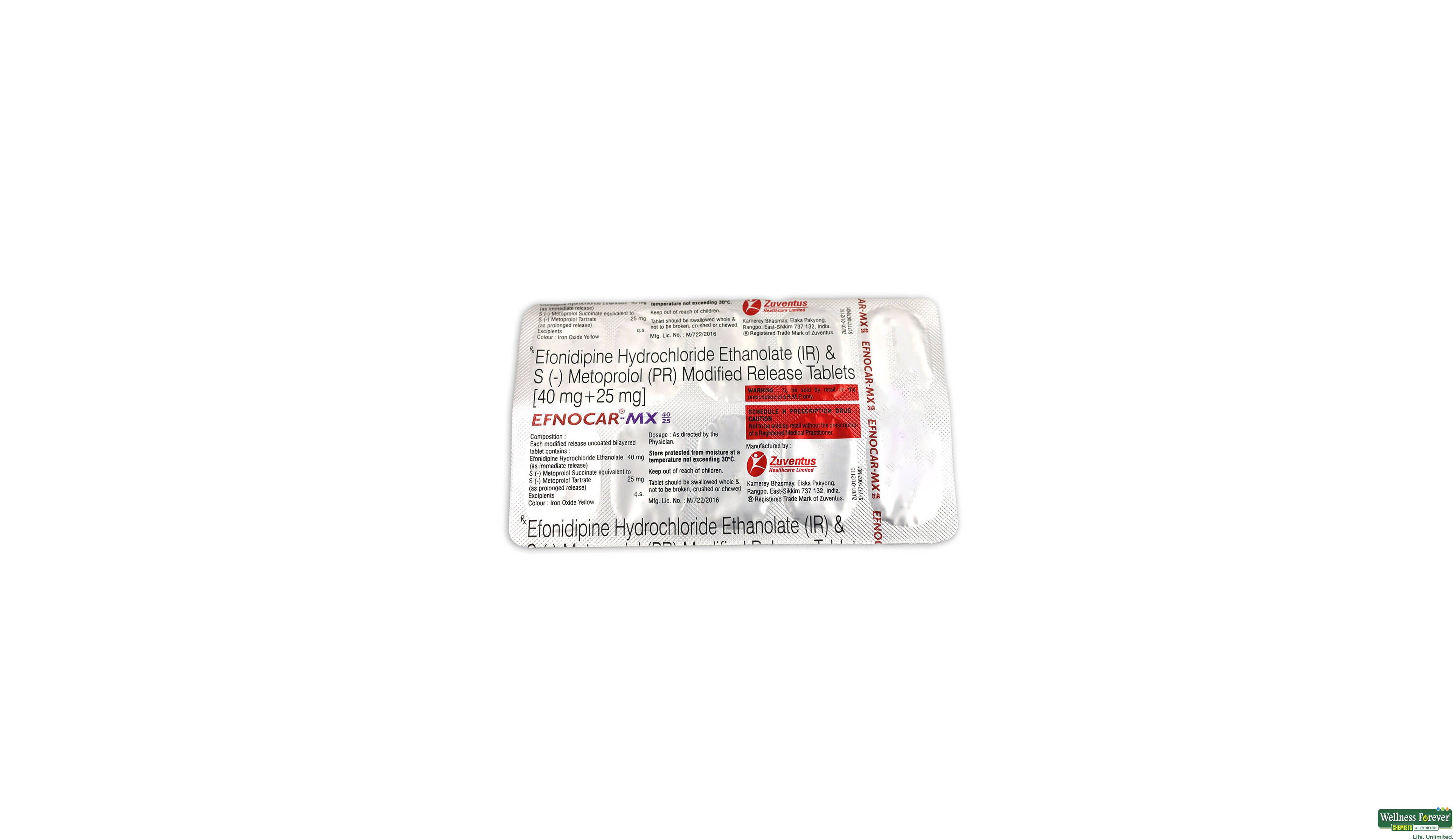 EFNOCAR-MX 40/25MG 10TAB- 1, 10TAB, null