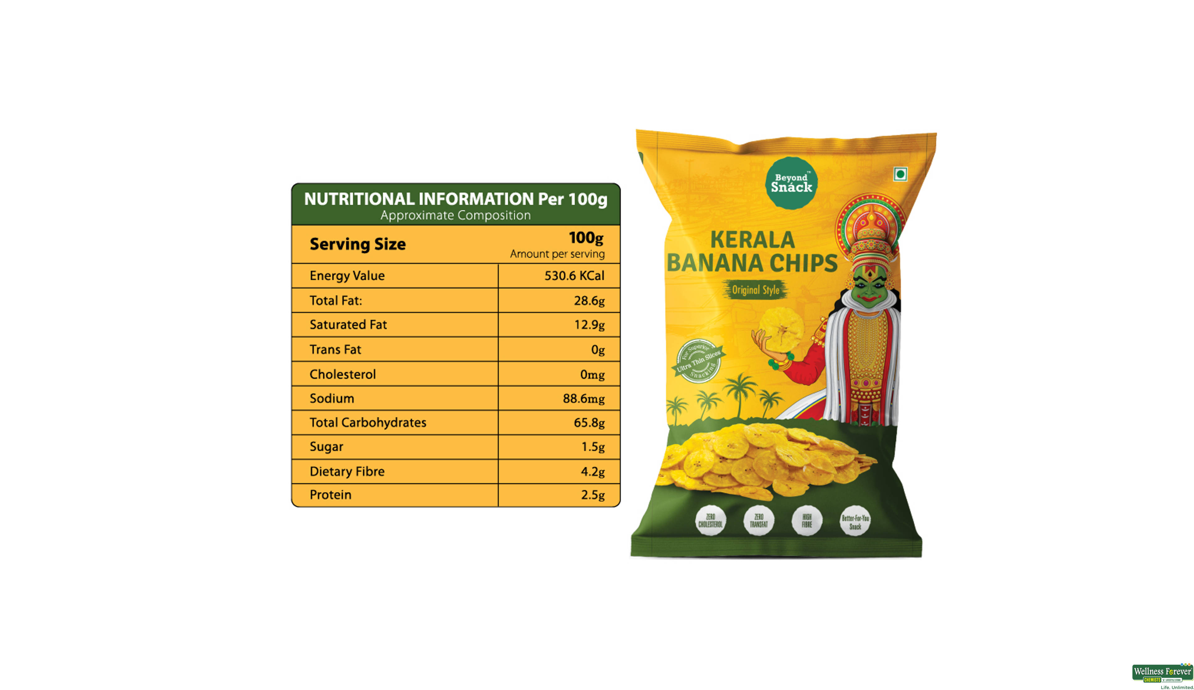 BEYOND SNACK BANANA ORIGINAL CHIPS 75GM- 3, 75GM, 