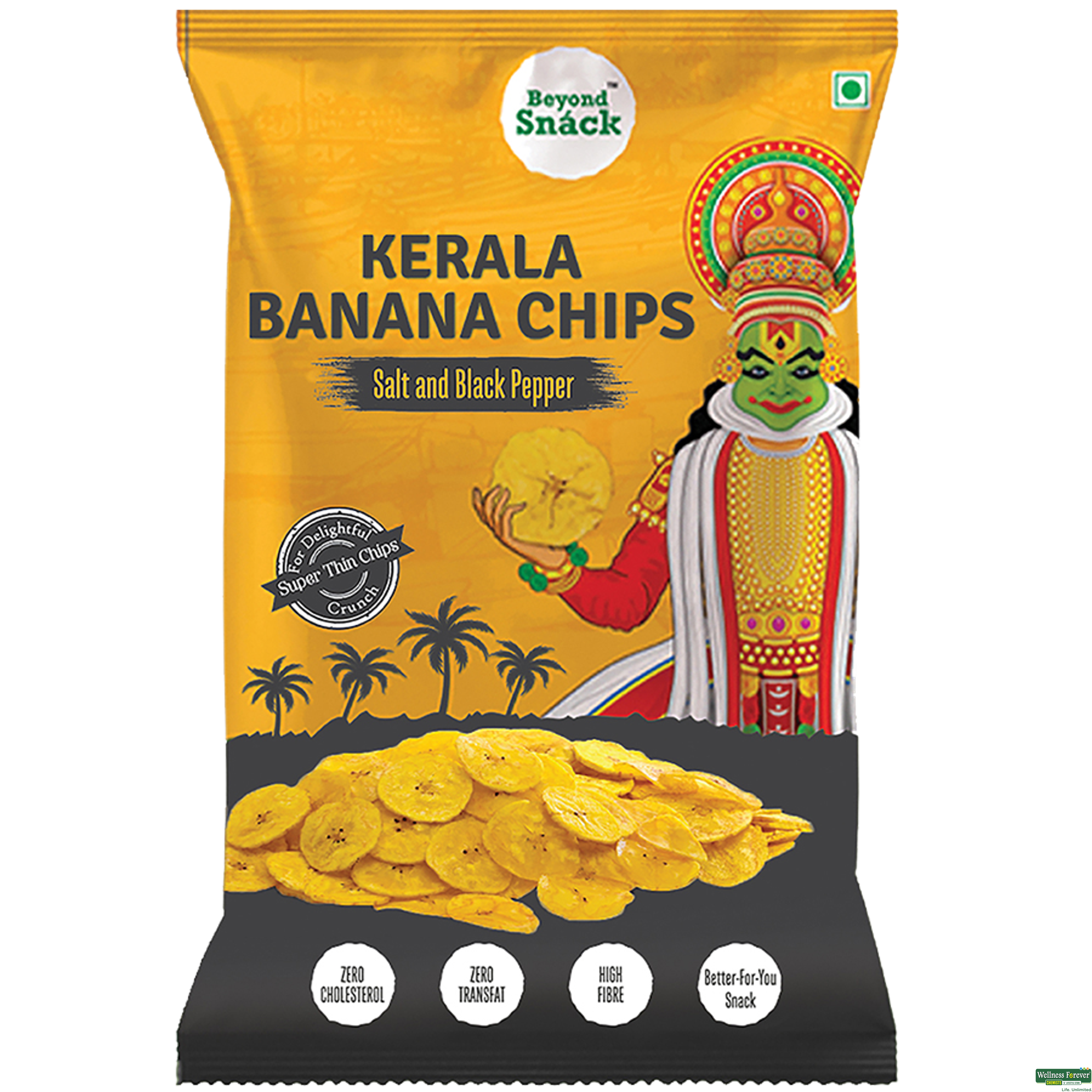 BEYOND SNACK BANANA BLACKSALTCHIPS 75GM-image