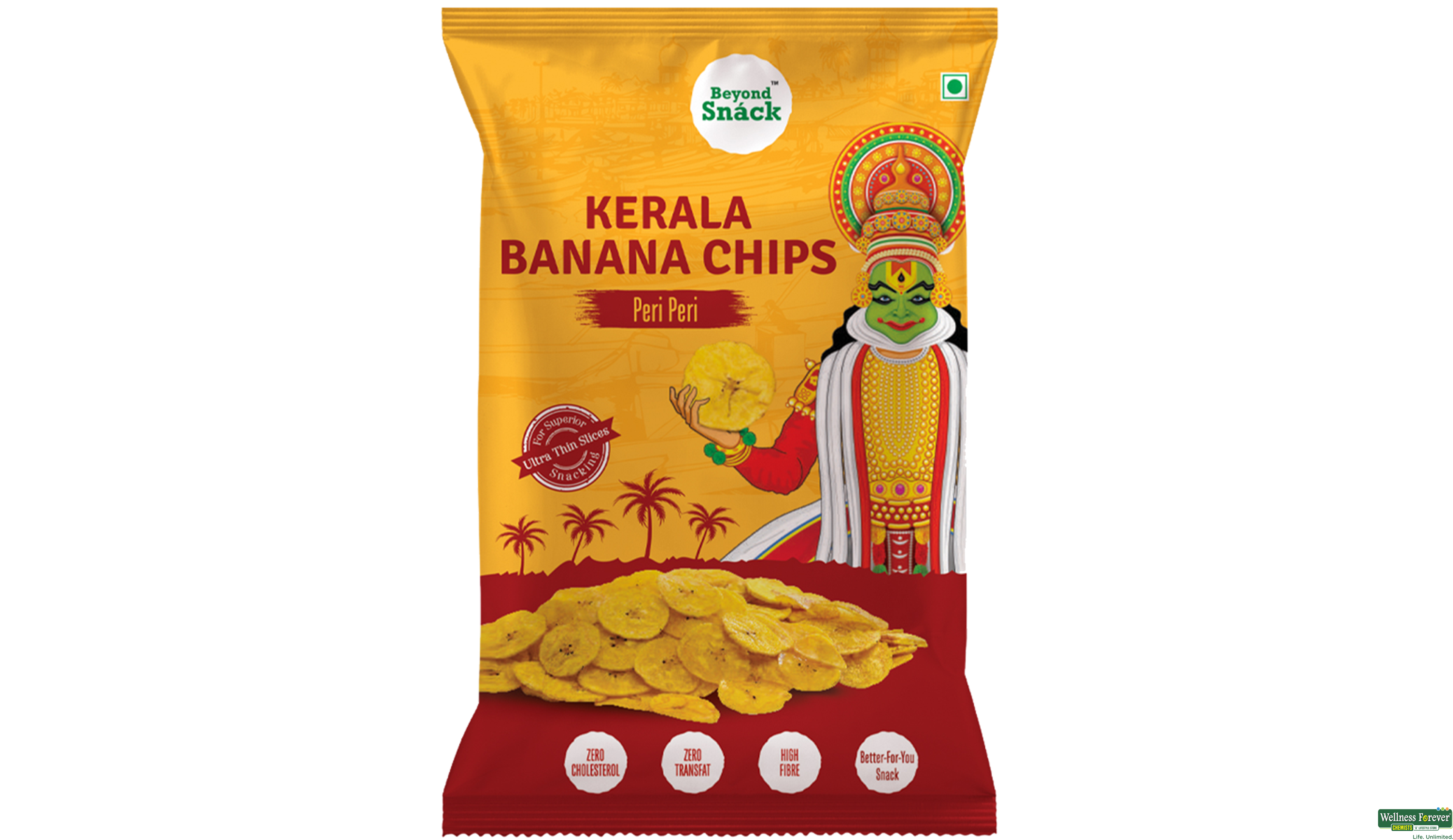 BEYOND SNACK BANANA PERI PERI CHIPS 75GM- 1, 75GM, 
