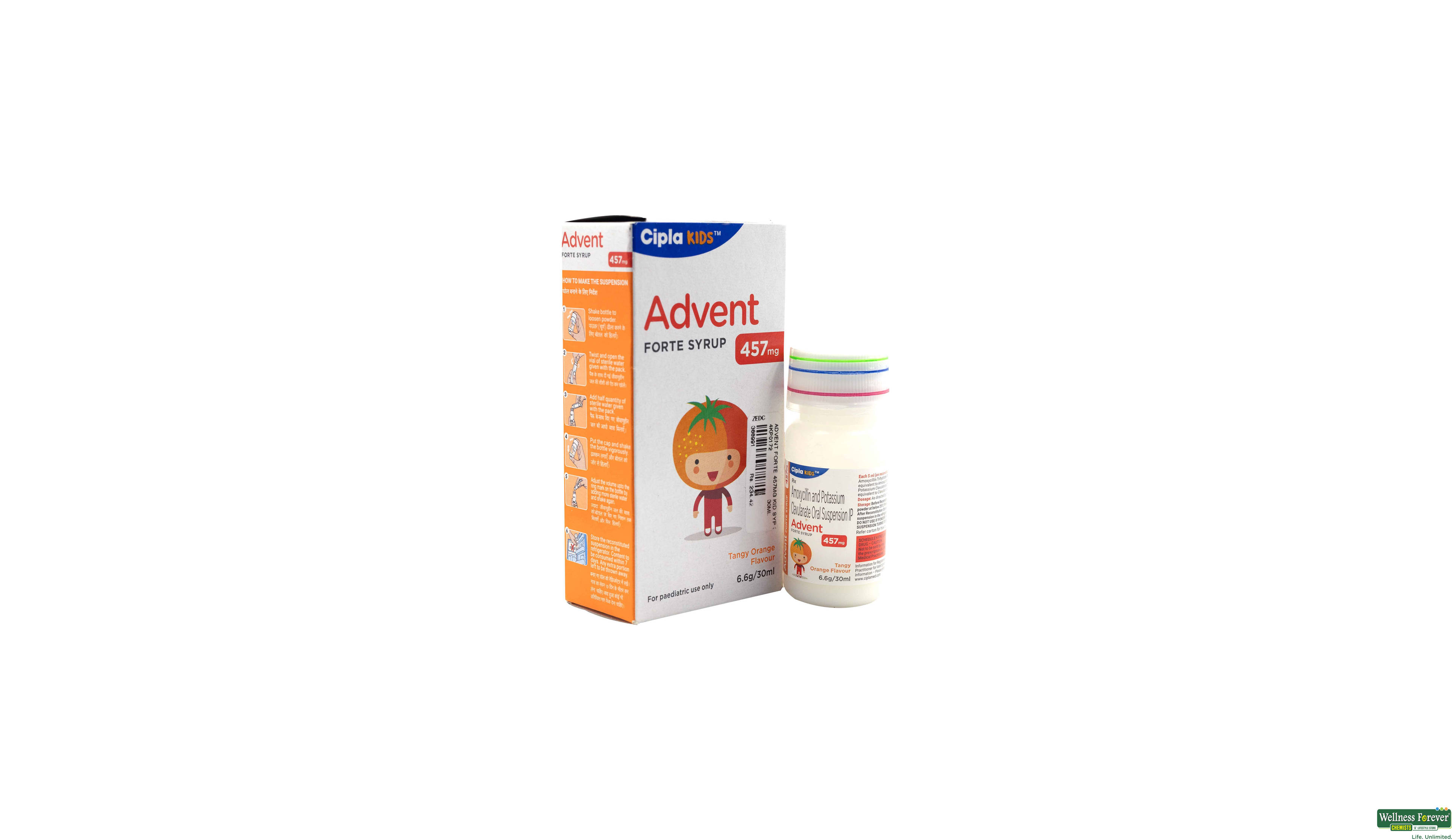 ADVENT FORTE 457MG KID SYP 30ML- 1, 30ML, 