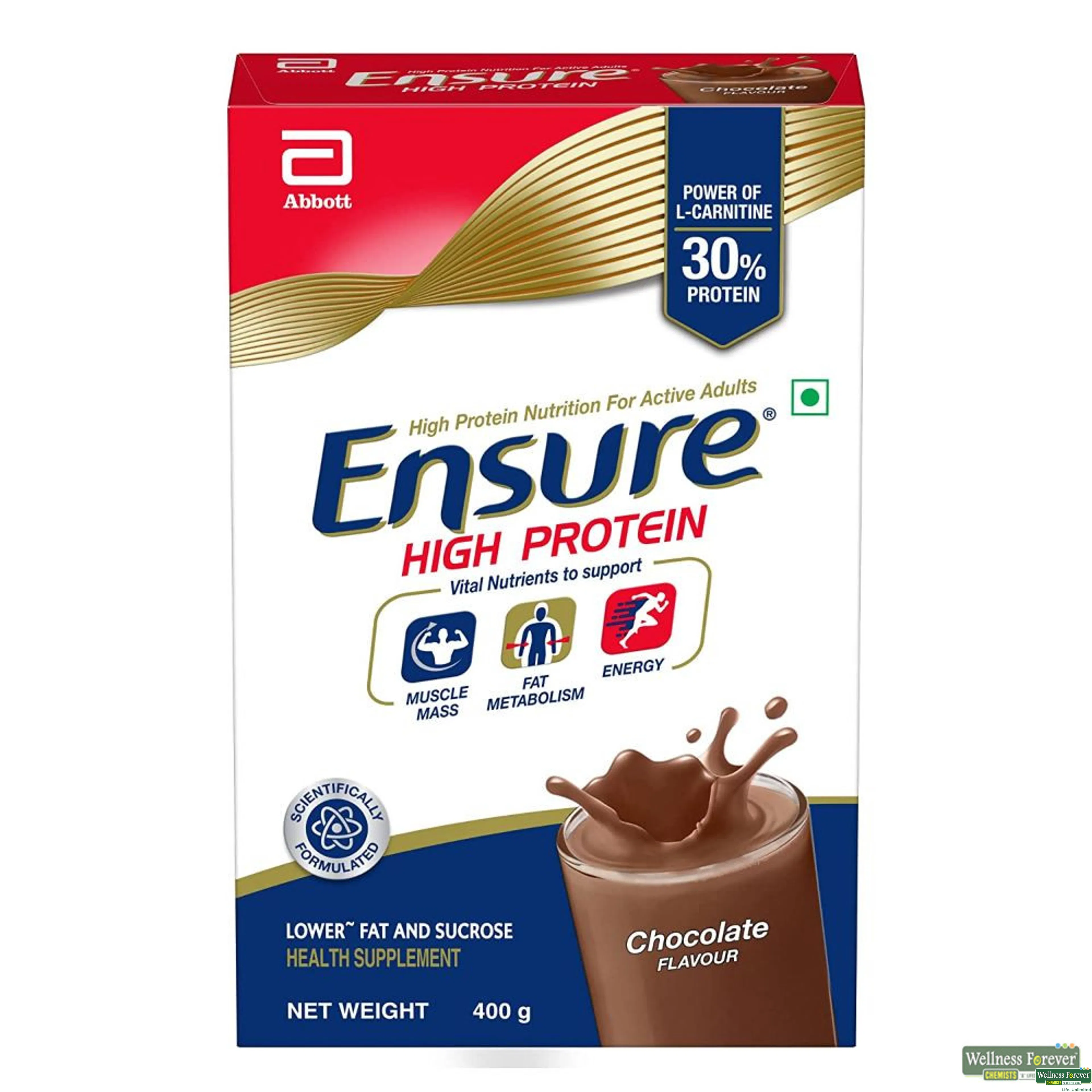ENSURE HIGH PROTEIN CHOCOLATE 400GM-image