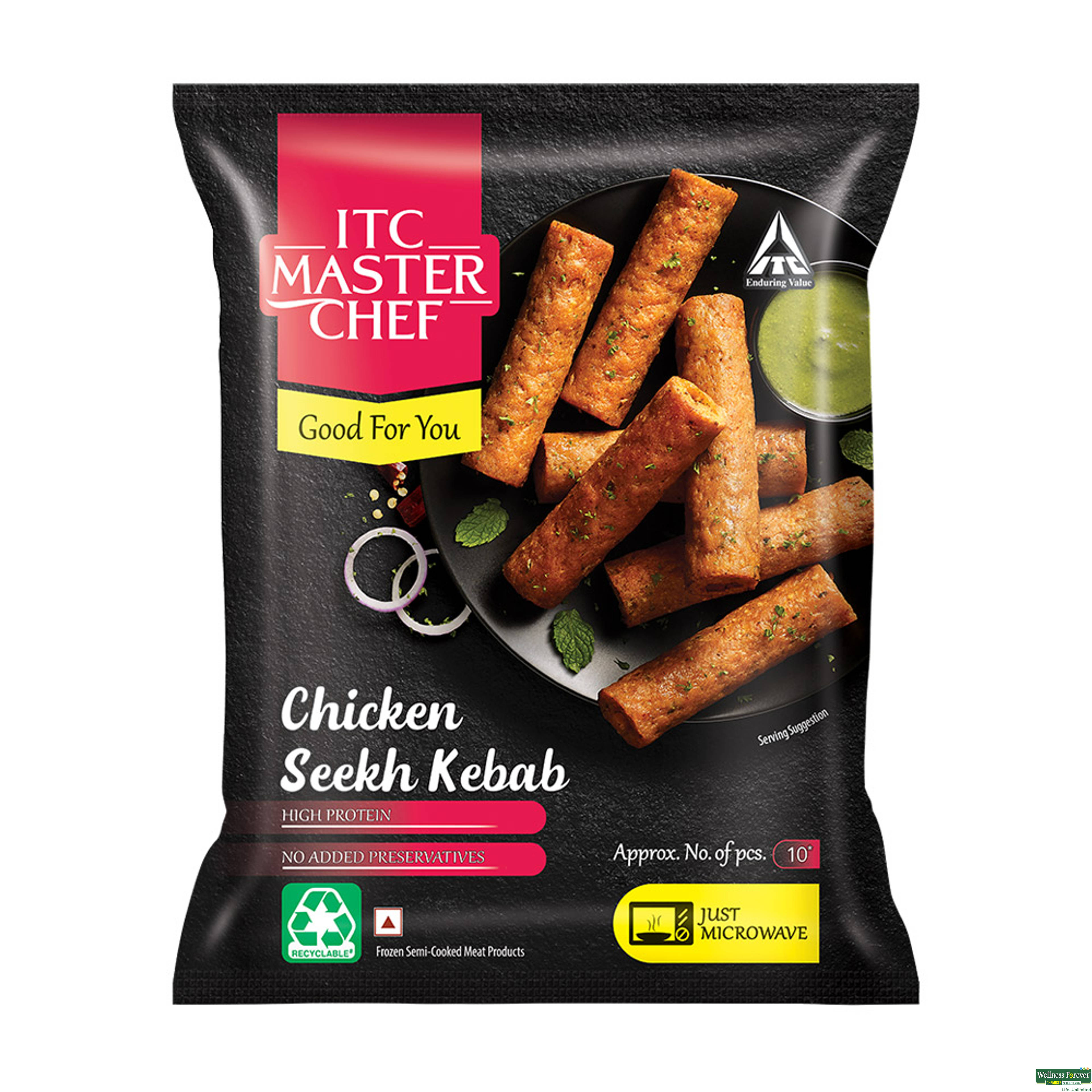 ITC Master Chef Chicken Seekh Kebab, 500 g-image