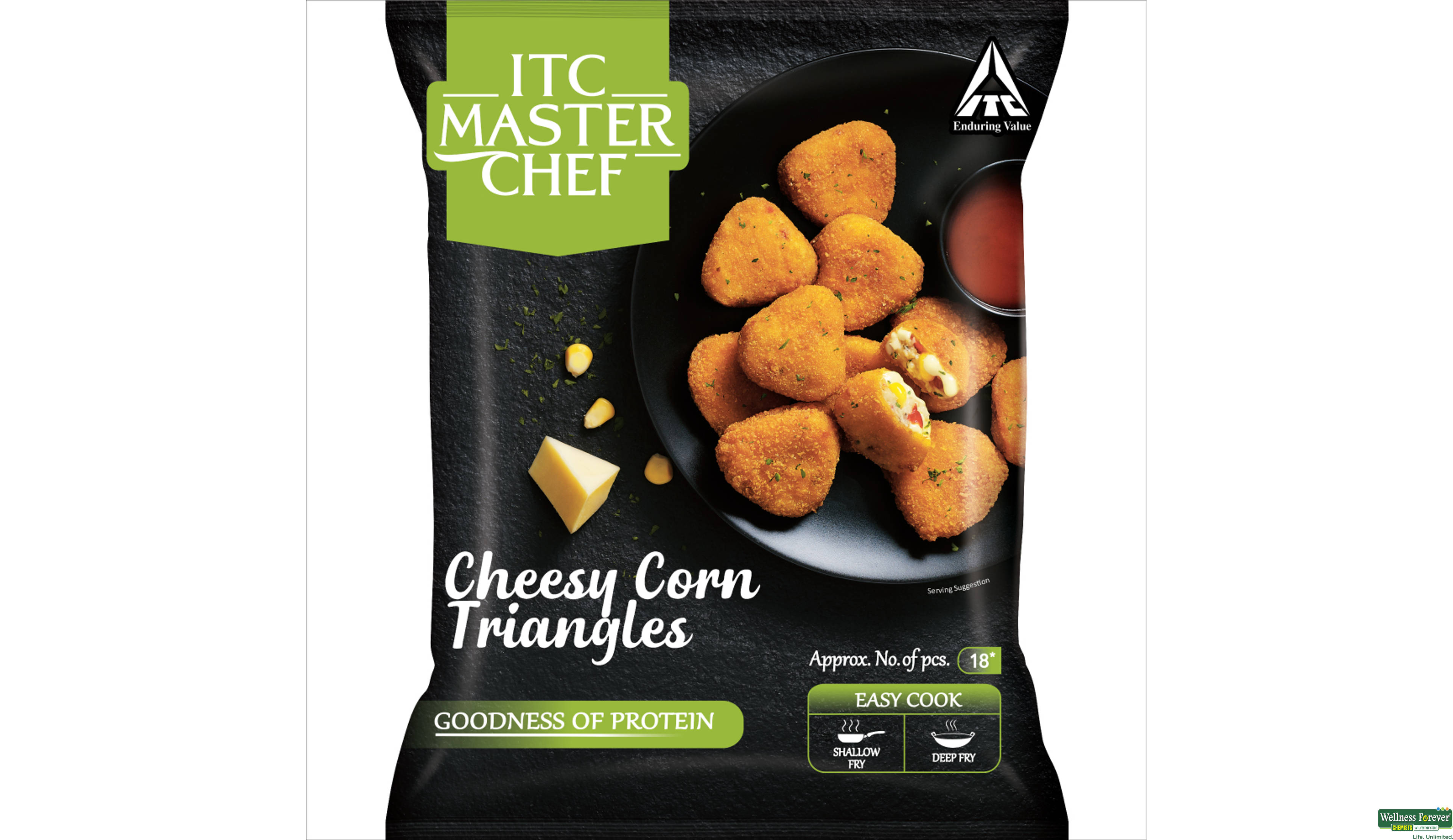 ITC MASTER CHEF CHEESY CORN TRIANGLES 320G- 1, 320GM, 