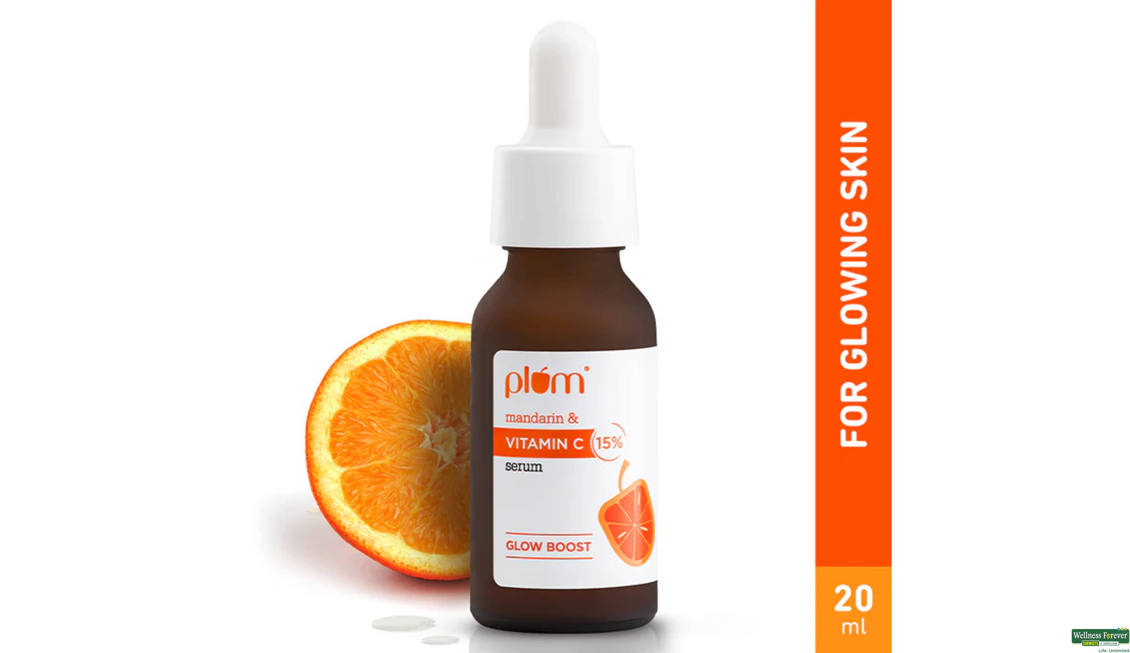 PLUM 15% VITA C FACE SERUM MANDARIN 20ML- 1, 20ML, null