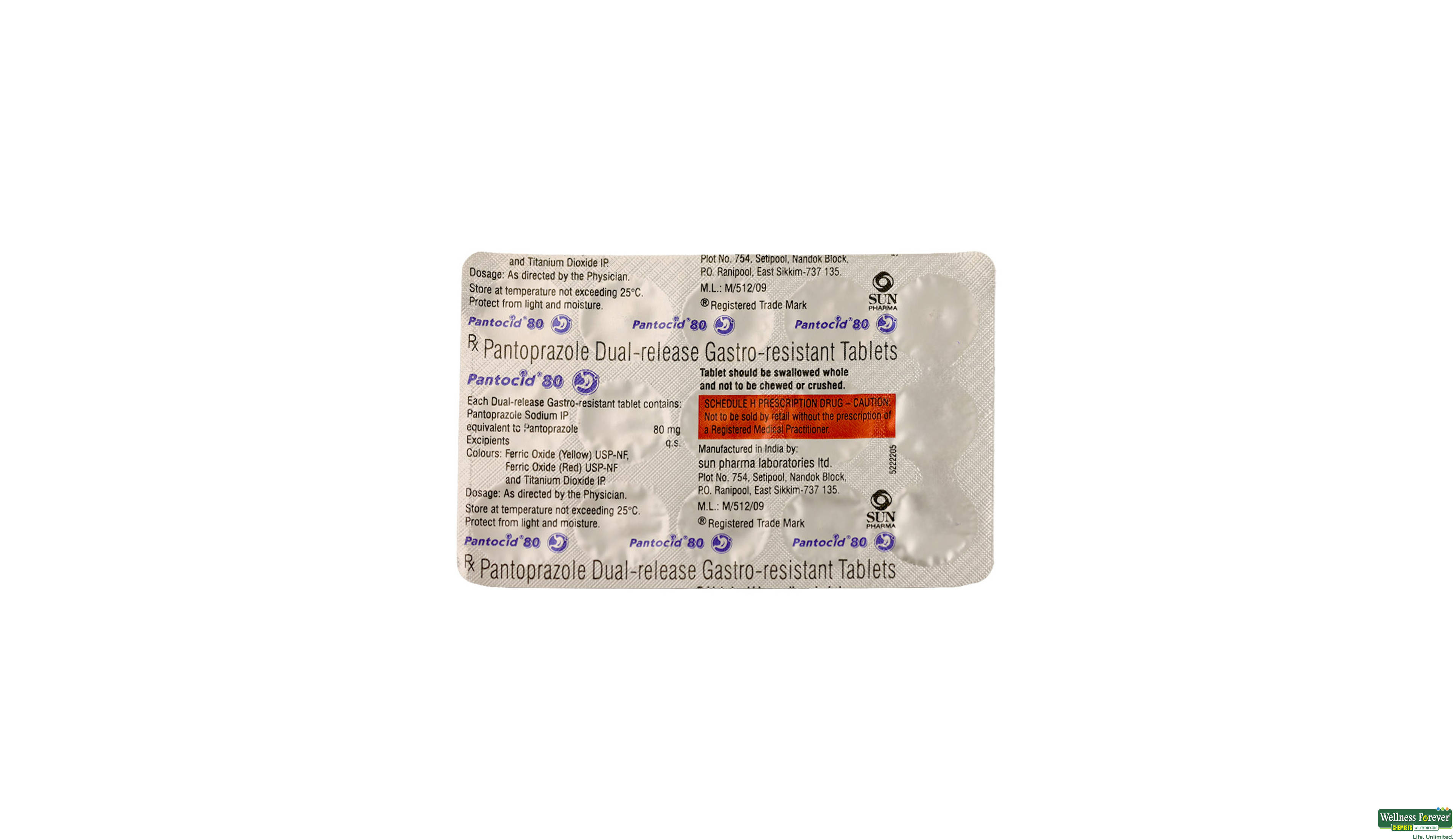 PANTOCID 80MG 15TAB- 2, 15TAB, 