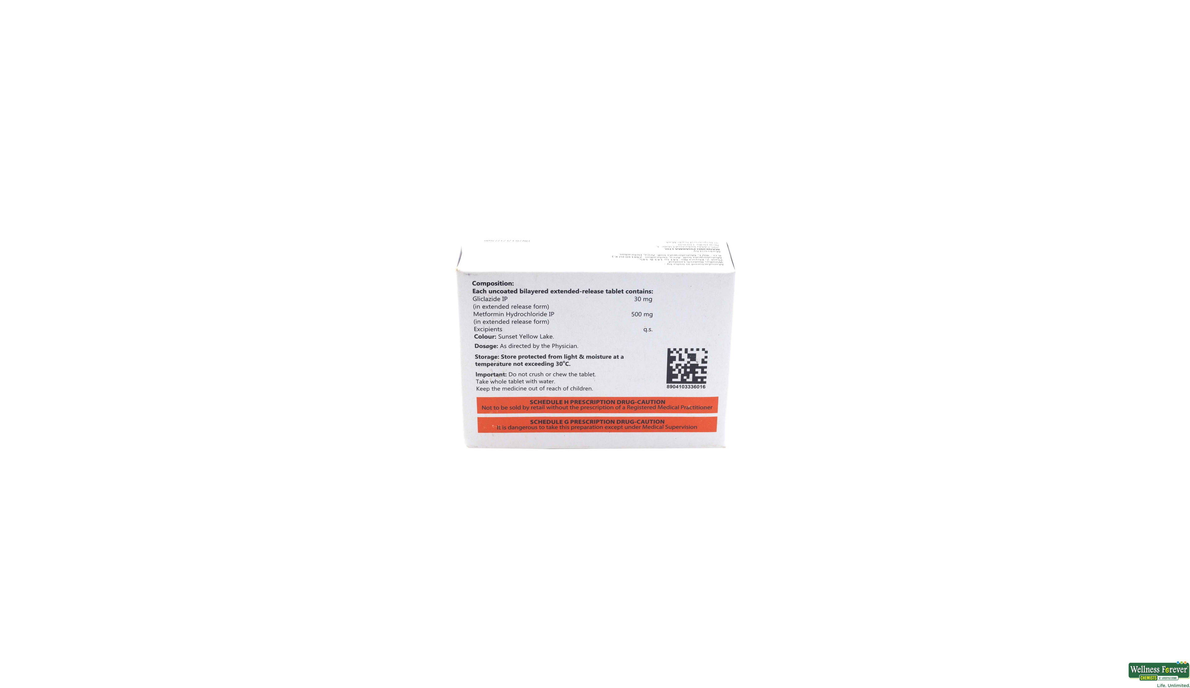 GLIZID-M XR 30MG 10TAB- 2, 10TAB, 